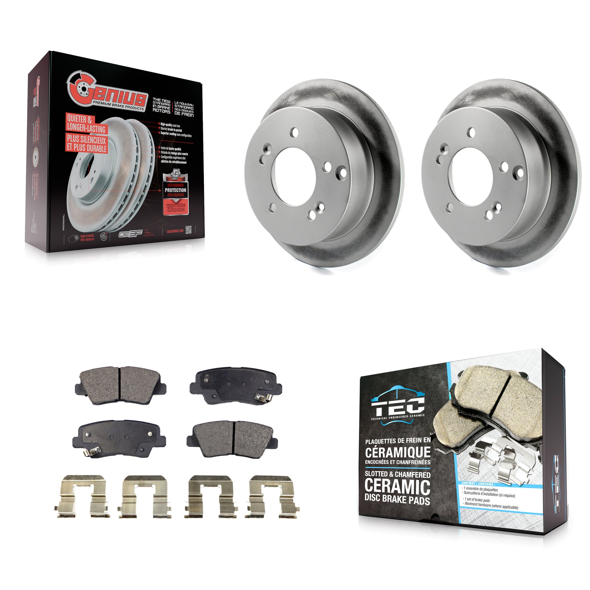 Transit Auto KGT-101472 Disc Brake Kit for 2008-2010 Hyundai Sonata - Rear
