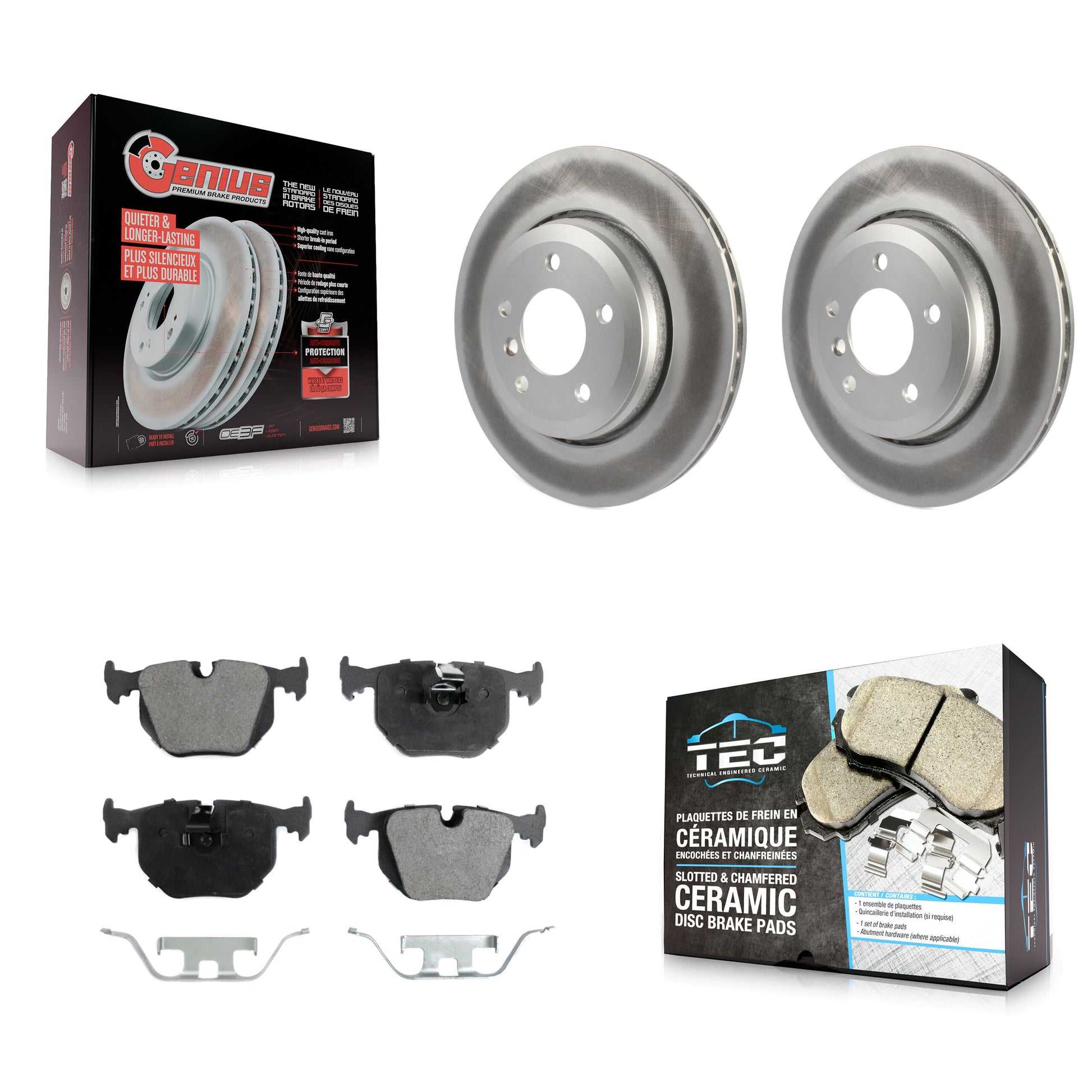Transit Auto KGT-101476 Disc Brake Kit for 2001-2006 BMW 330Ci, BMW 330i, BMW 330xi - Rear