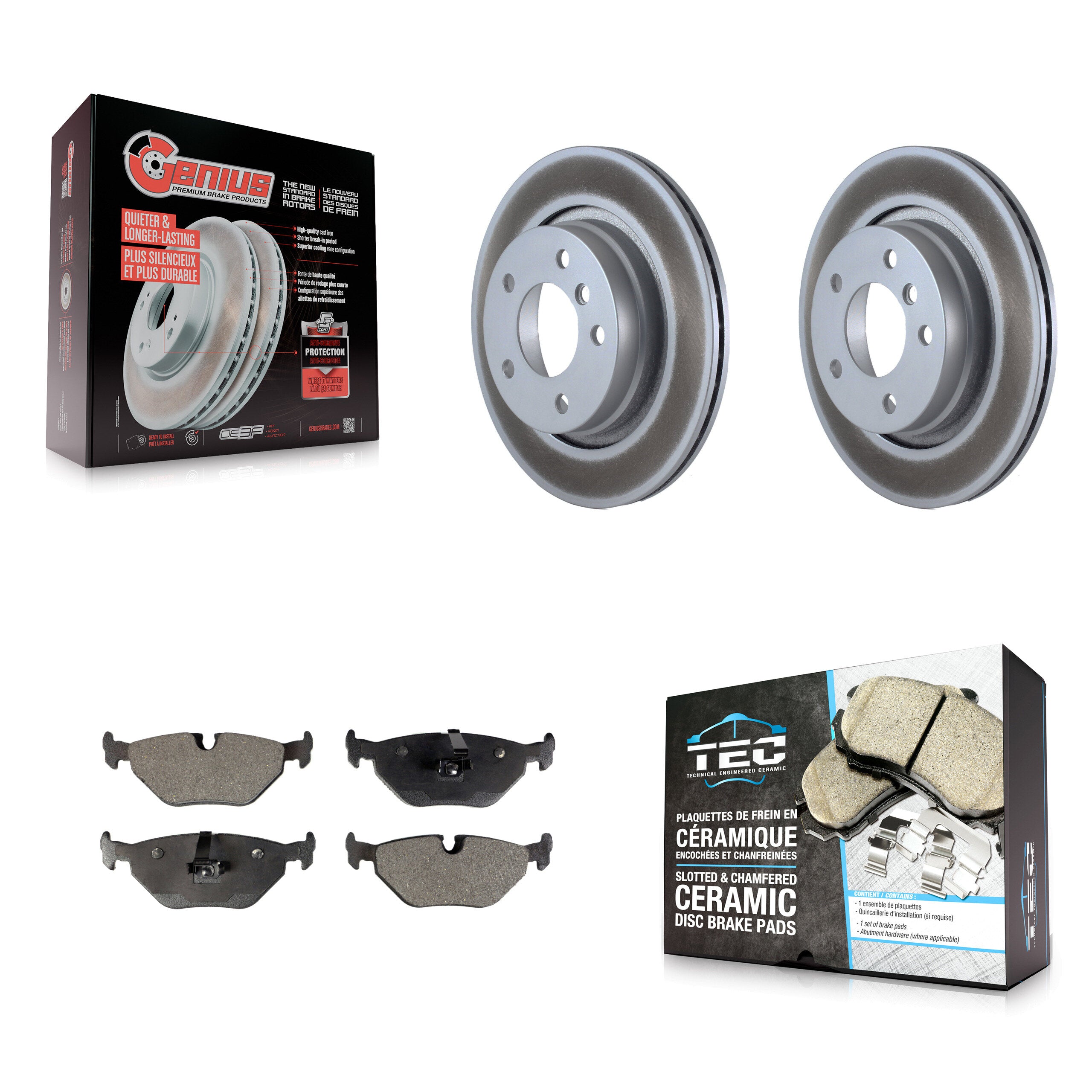 Transit Auto KGT-101477 Disc Brake Kit for 1996-2006 BMW 325Ci, BMW 325i and More - Rear