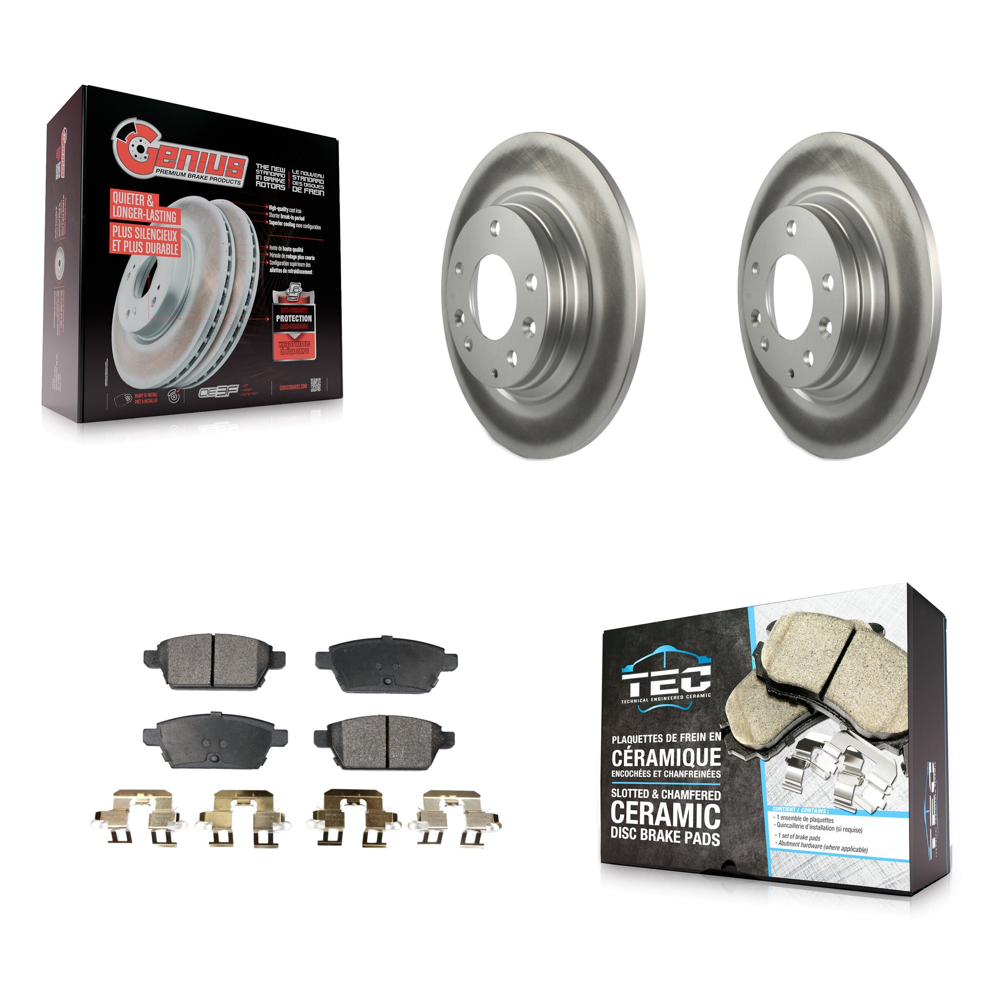 Transit Auto KGT-101482 Disc Brake Kit for 2006-2013 Mazda 6, Lincoln MKZ and More - Rear