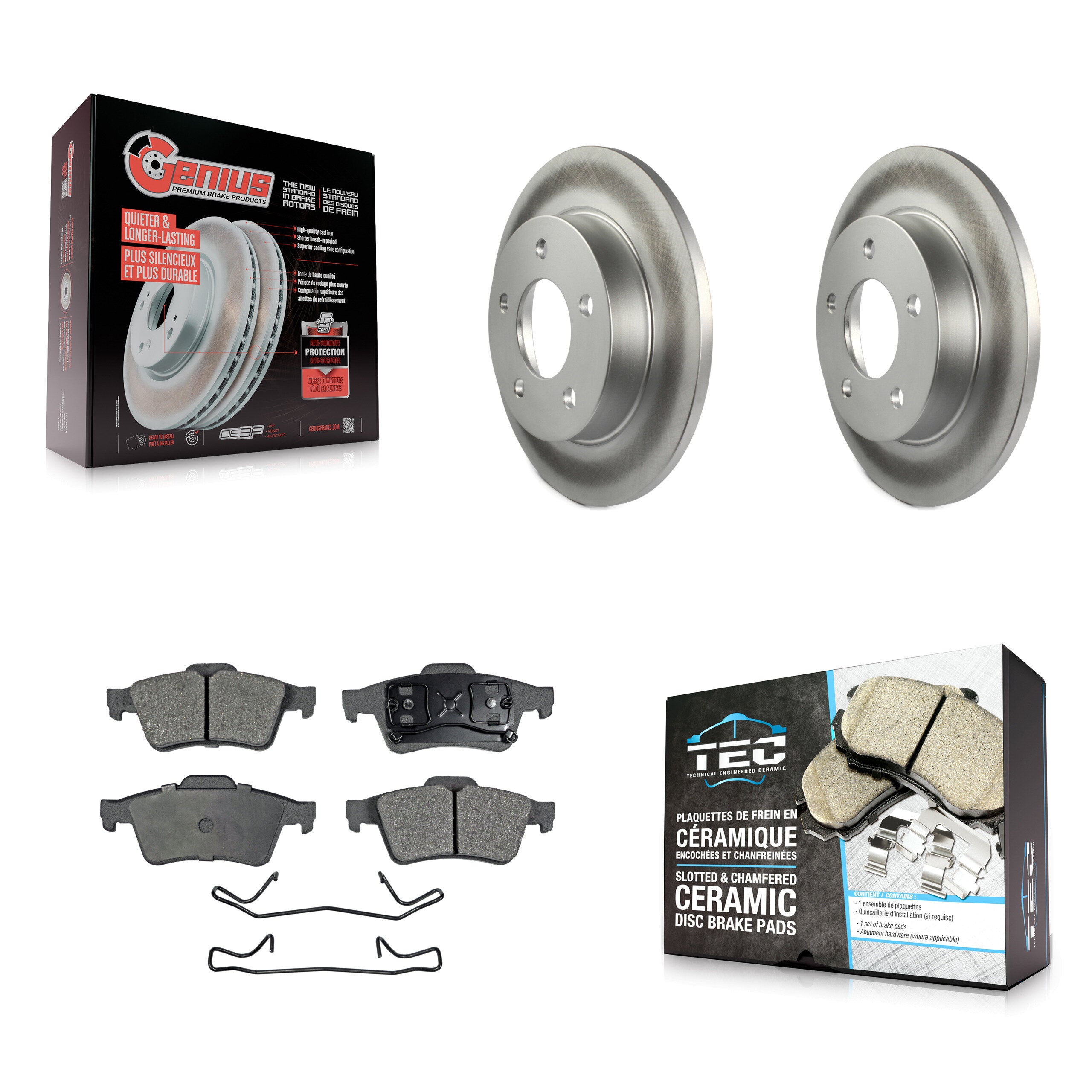 Transit Auto KGT-101498 Disc Brake Kit for 2004-2005 Mazda 3 - Rear