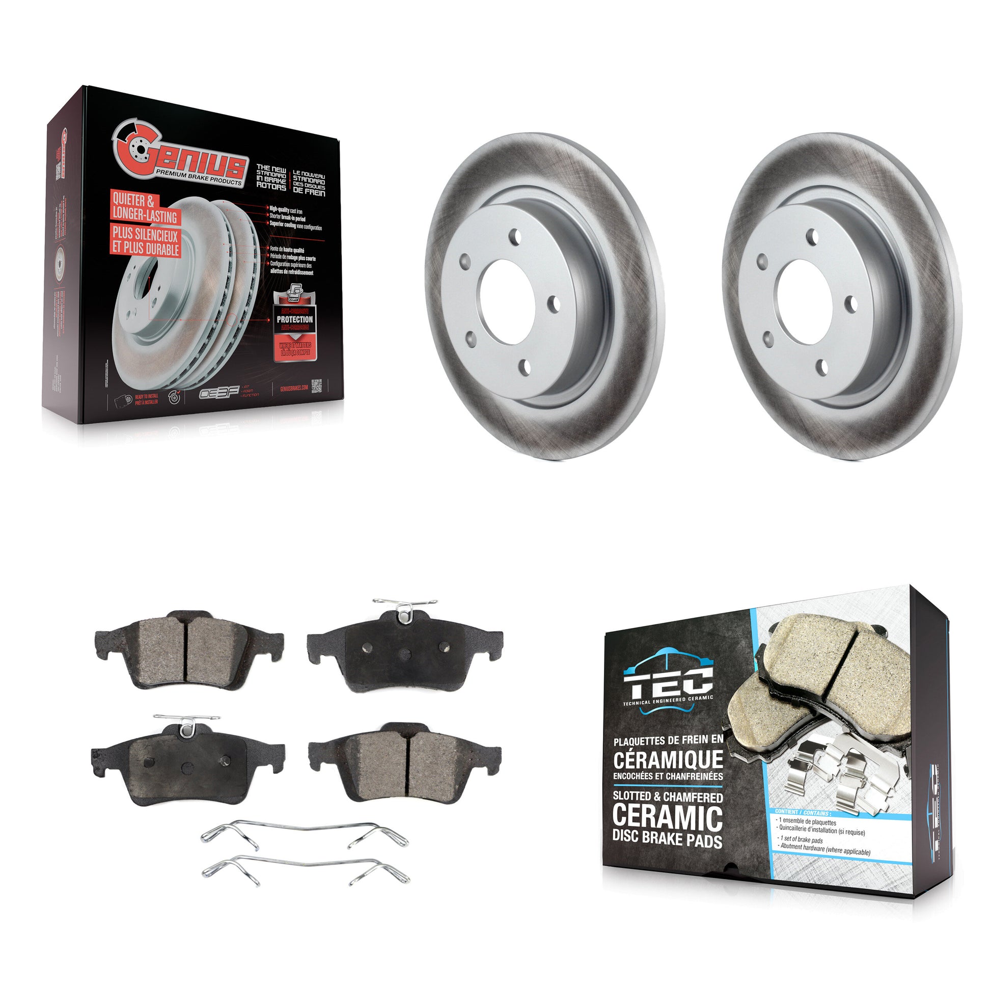 Transit Auto KGT-101499 Disc Brake Kit for 2004-2013 Mazda 3 Sport, Mazda 3 - Rear