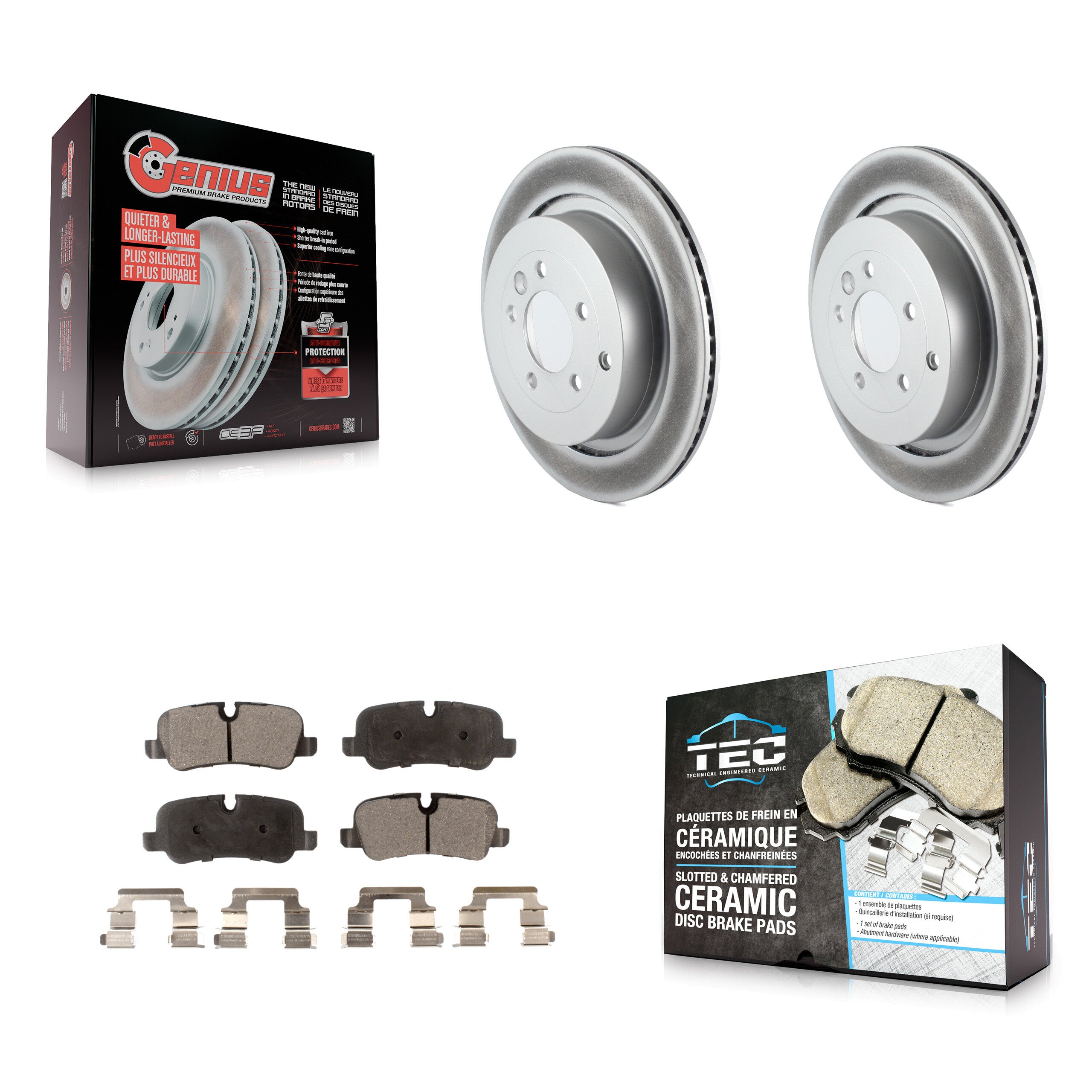 Transit Auto KGT-101511 Disc Brake Kit for 2005-2016 Land Rover LR4, Land Rover Range Rover Sport, Land Rover LR3 - Rear