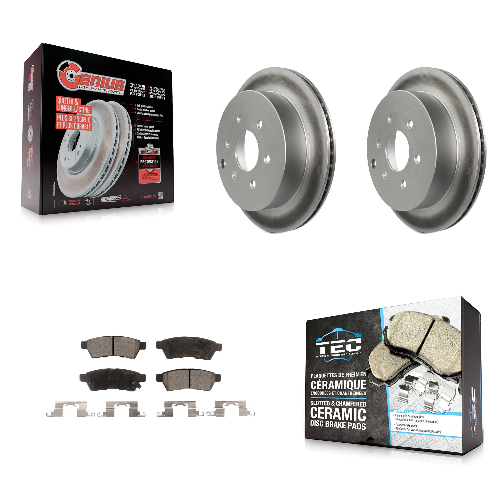 Transit Auto KGT-101517 Disc Brake Kit for 2005-2023 Suzuki Equator, Nissan Xterra, Nissan Frontier - Rear