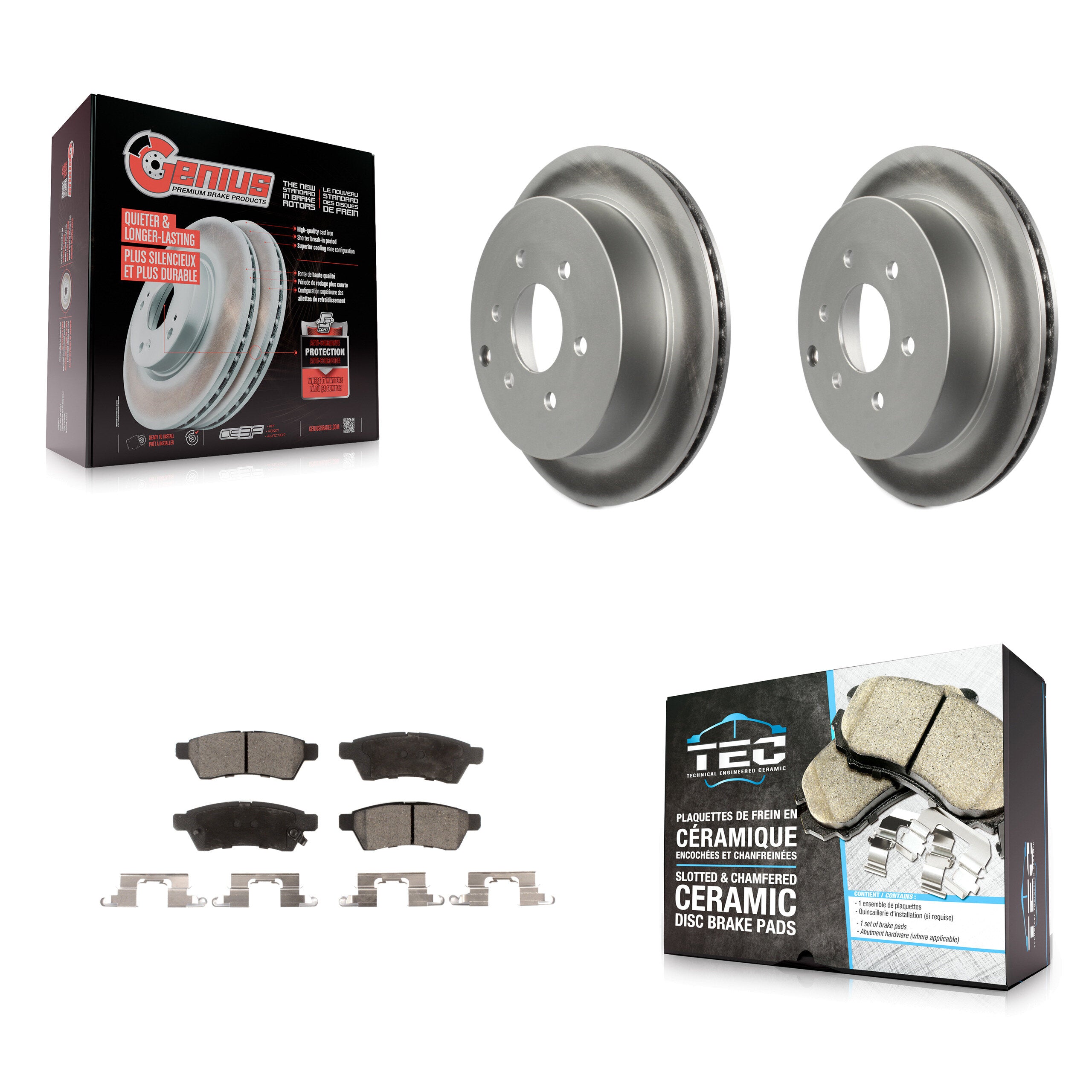 Transit Auto KGT-101517 Disc Brake Kit for 2005-2023 Suzuki Equator, Nissan Xterra, Nissan Frontier - Rear