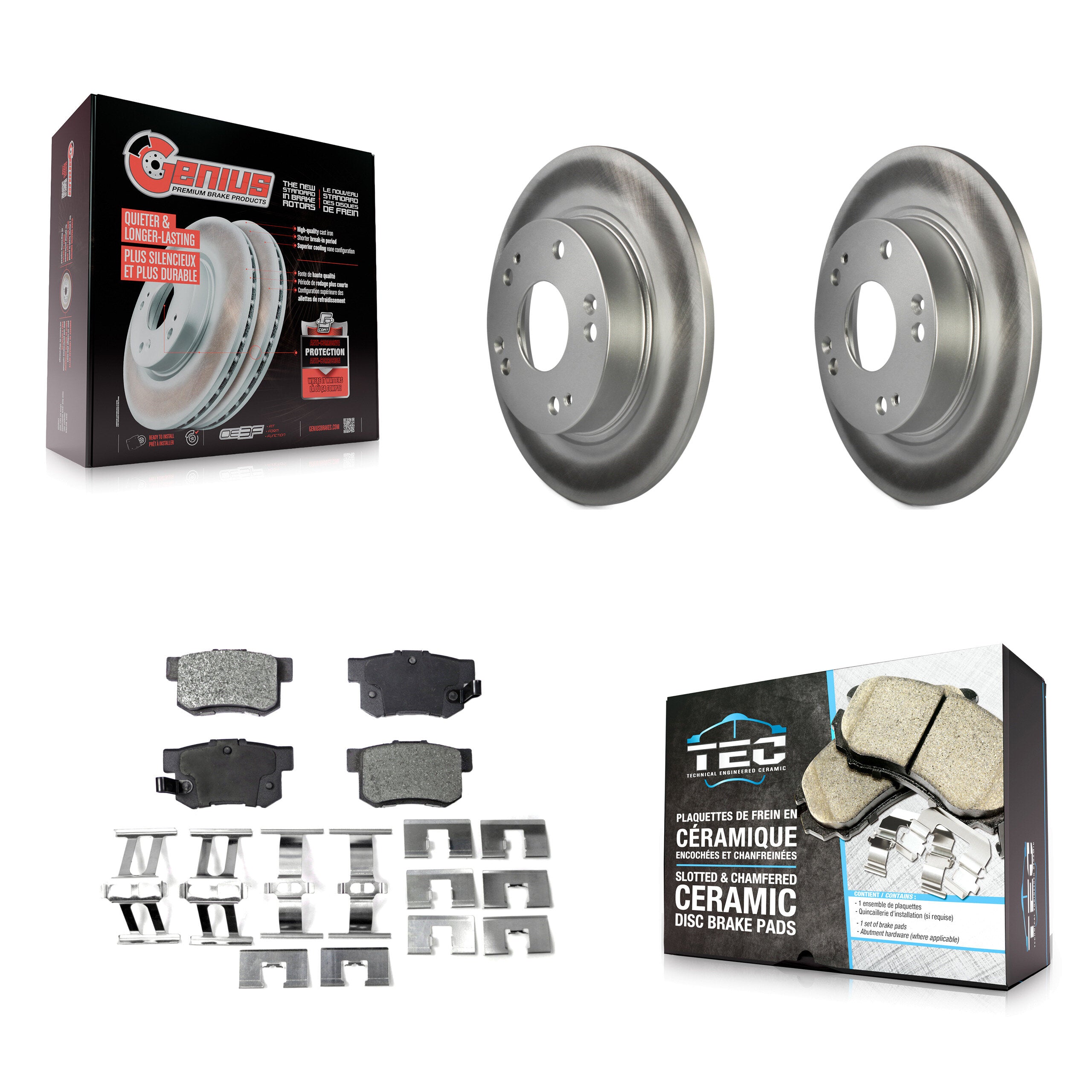 Transit Auto KGT-101523 Disc Brake Kit for 2006-2015 Honda Civic, Acura ILX, Acura CSX - Rear