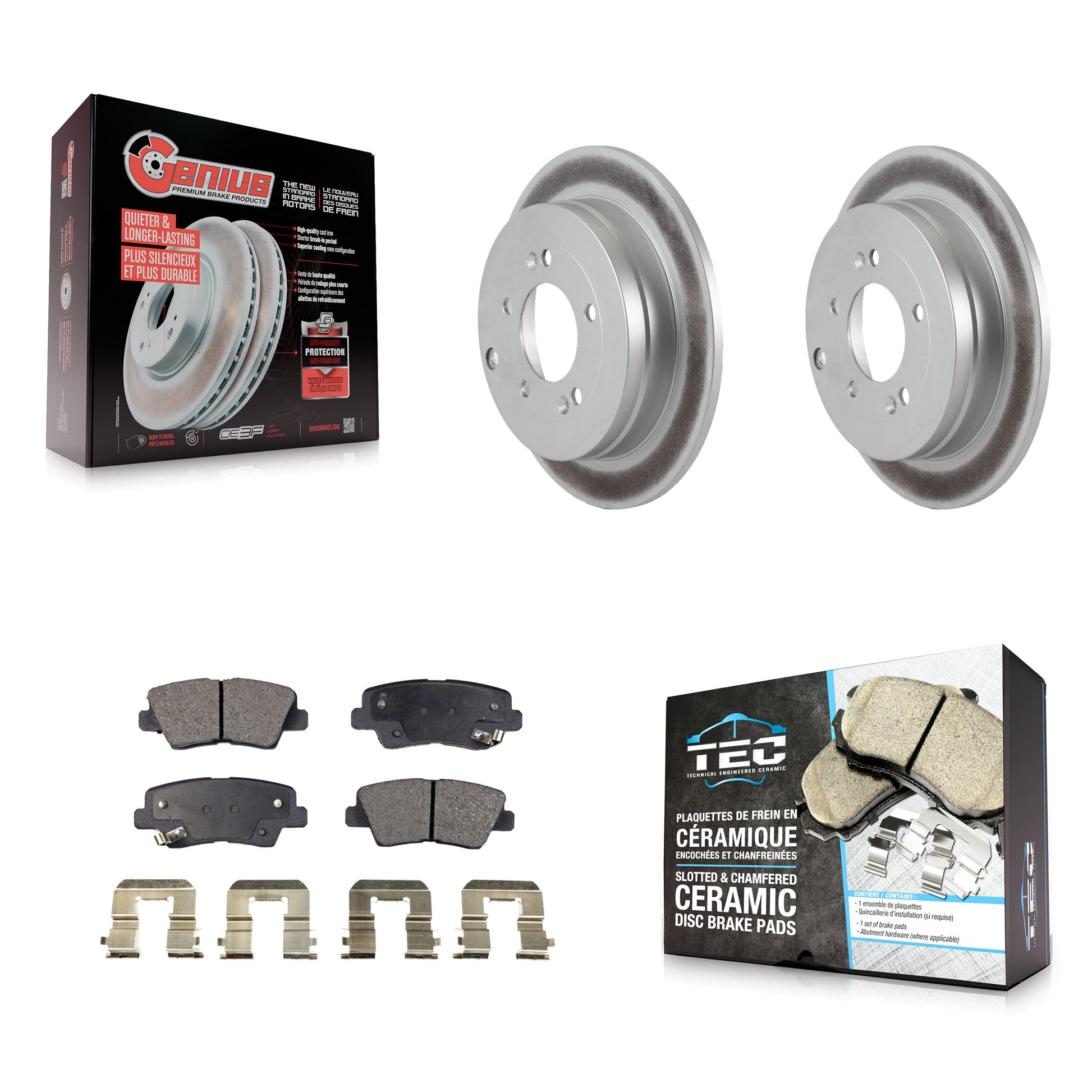 Transit Auto KGT-101524 Disc Brake Kit for 2007-2010 Hyundai Azera, Kia Amanti - Rear