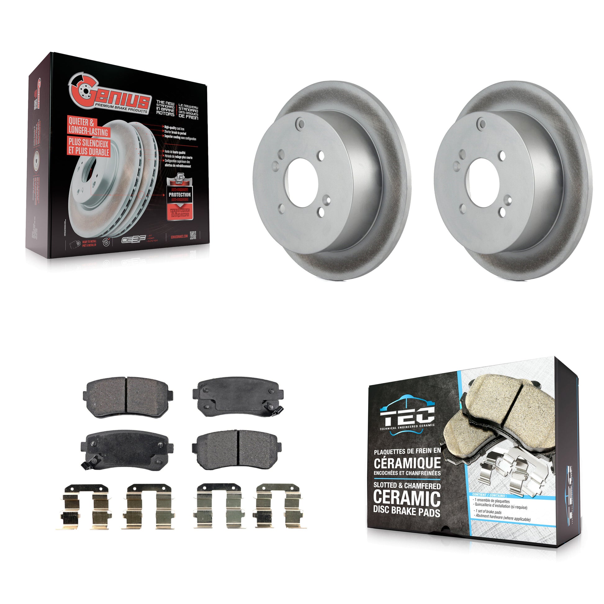 Transit Auto KGT-101526 Disc Brake Kit for 2006-2010 Hyundai Accent, Kia Rio, Kia Rio5 - Rear