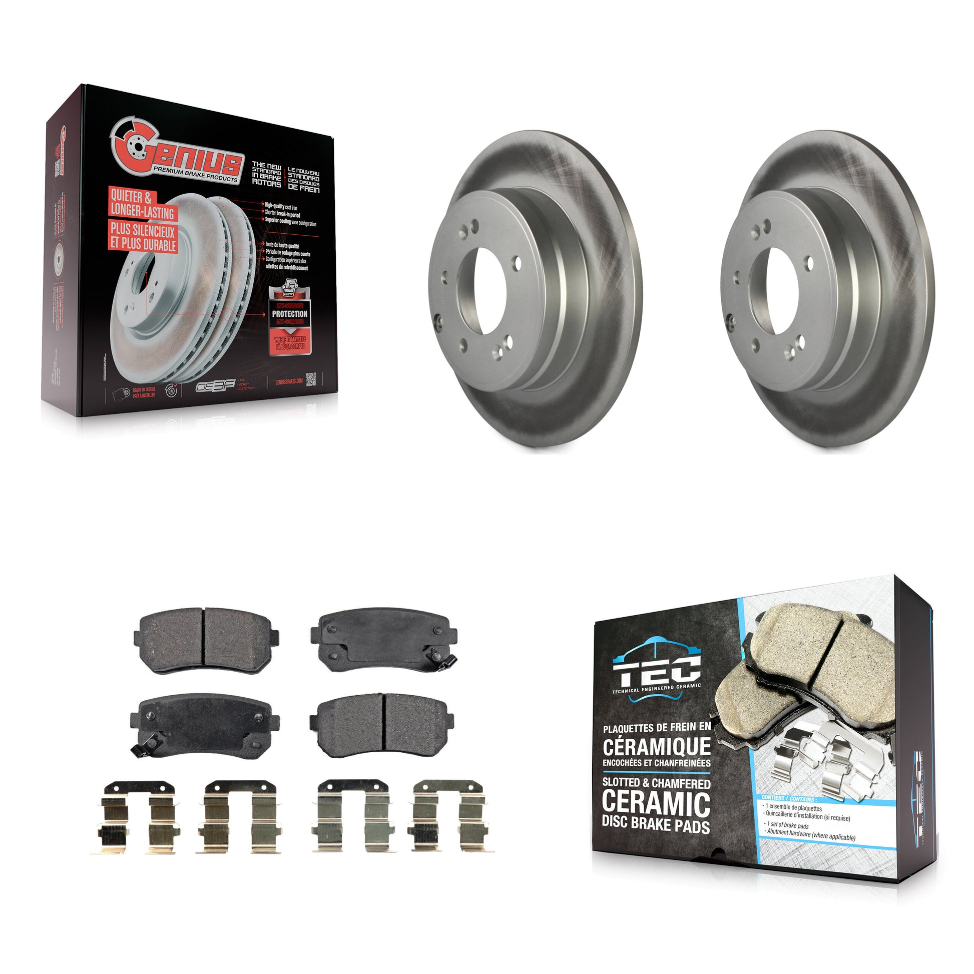 Transit Auto KGT-101527 Disc Brake Kit for 2014-2017 Hyundai Tucson, Hyundai Sonata, Kia Cadenza - Rear