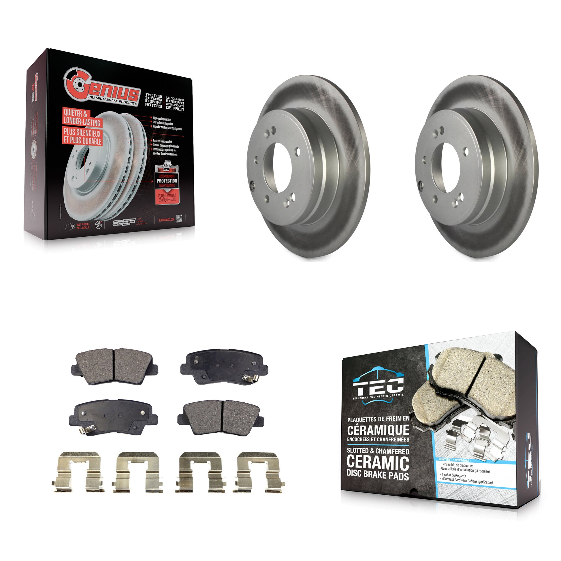 Transit Auto KGT-101528 Disc Brake Kit for 2008-2017 Hyundai Azera, Kia Optima, Hyundai Sonata - Rear