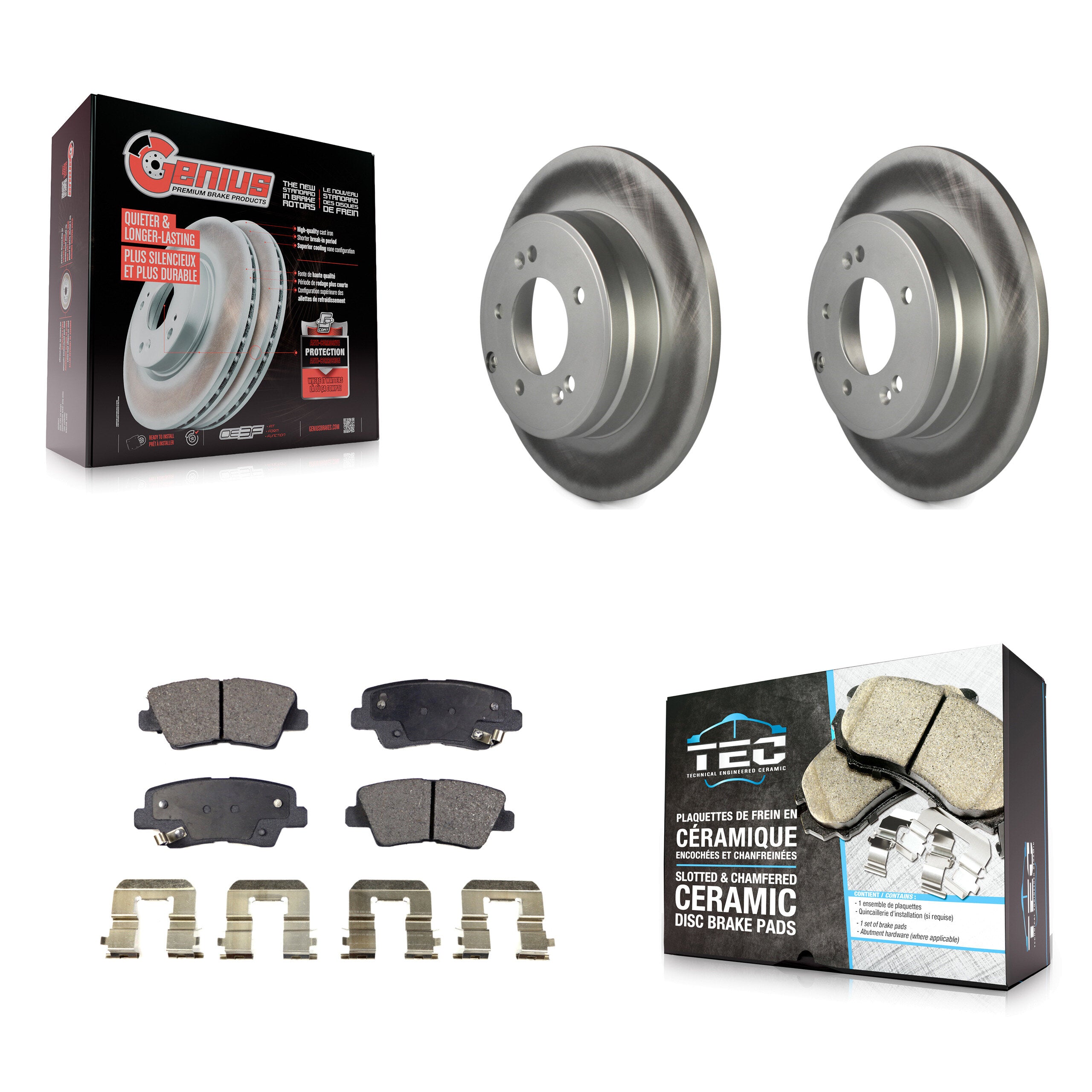 Transit Auto KGT-101528 Disc Brake Kit for 2008-2017 Hyundai Azera, Kia Optima, Hyundai Sonata - Rear