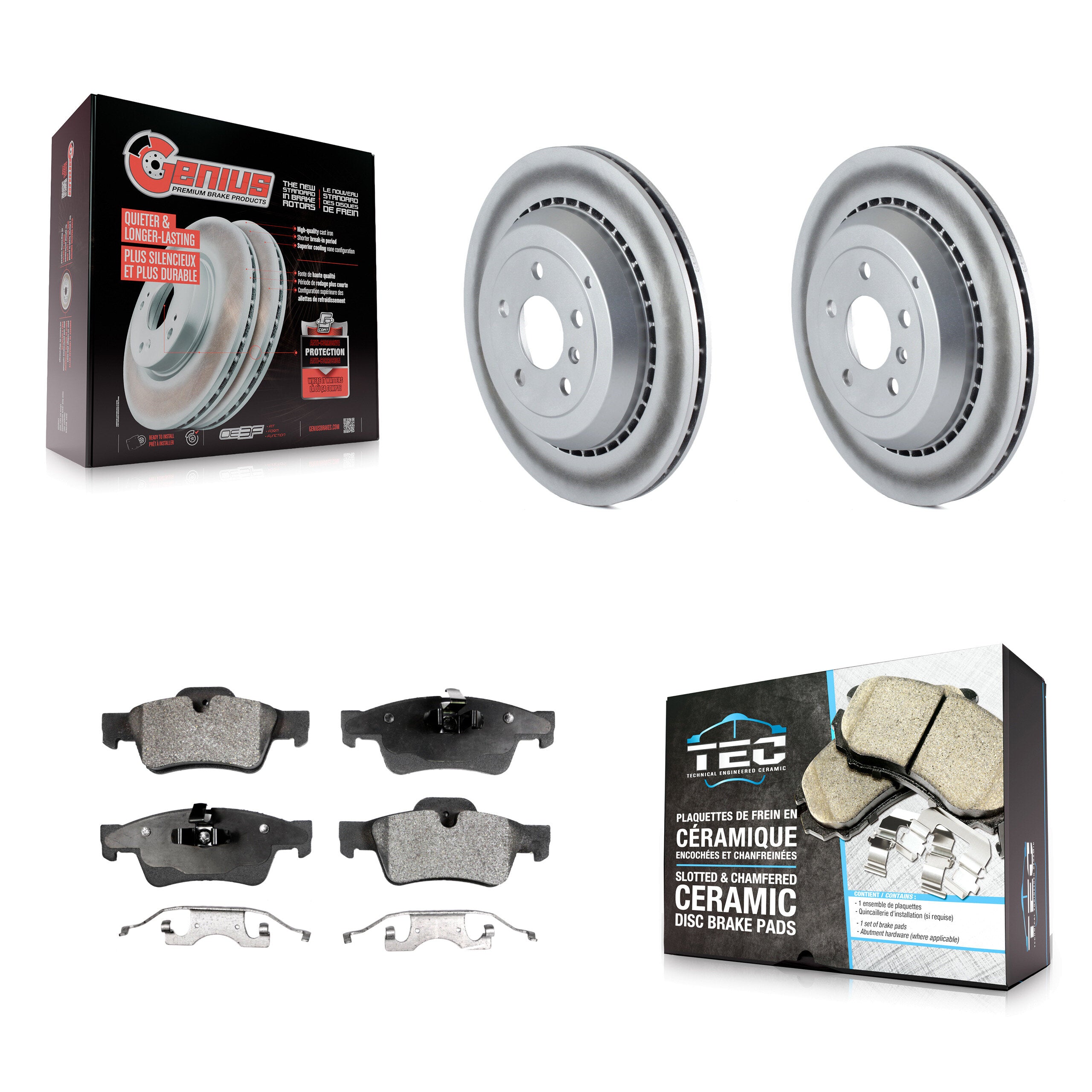 Transit Auto KGT-101532 Disc Brake Kit for 2005-2012 Mercedes-Benz ML350, Mercedes-Benz GL350 and More - Rear