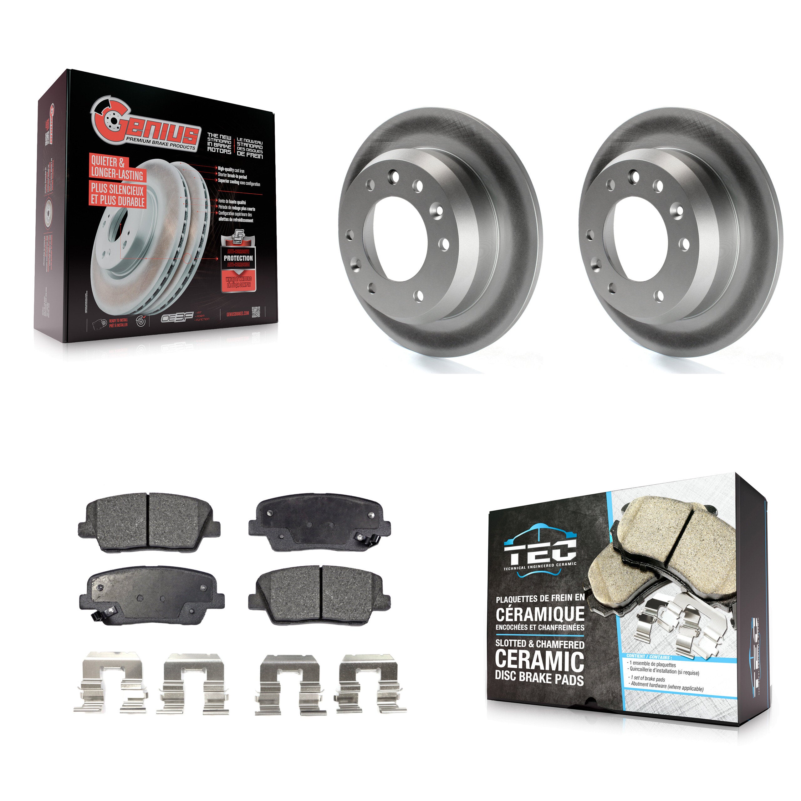 Transit Auto KGT-101536 Disc Brake Kit for 2006-2014 Kia Sedona, Hyundai Entourage - Rear