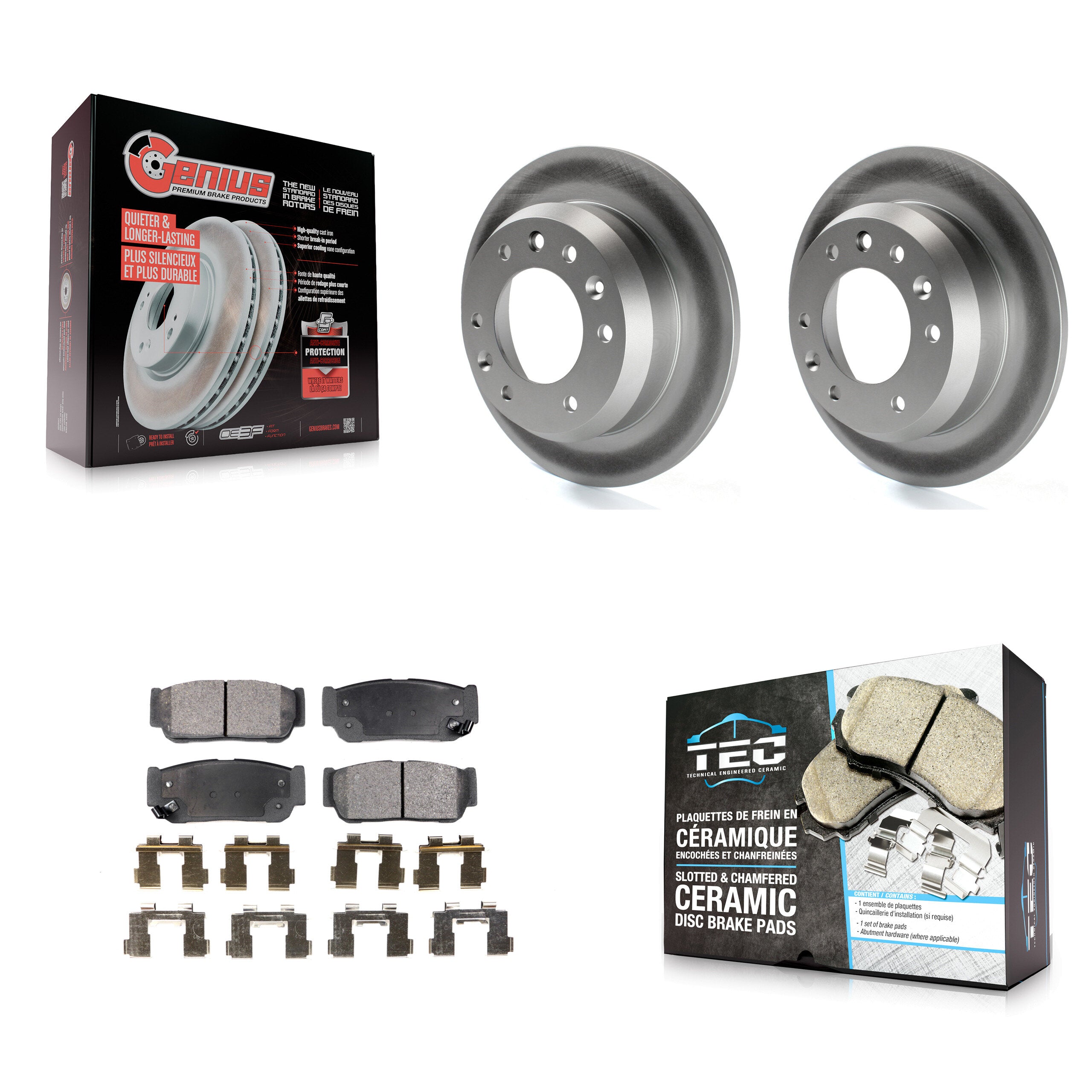 Transit Auto KGT-101537 Disc Brake Kit for 2006-2007 Hyundai Entourage, Kia Sedona - Rear