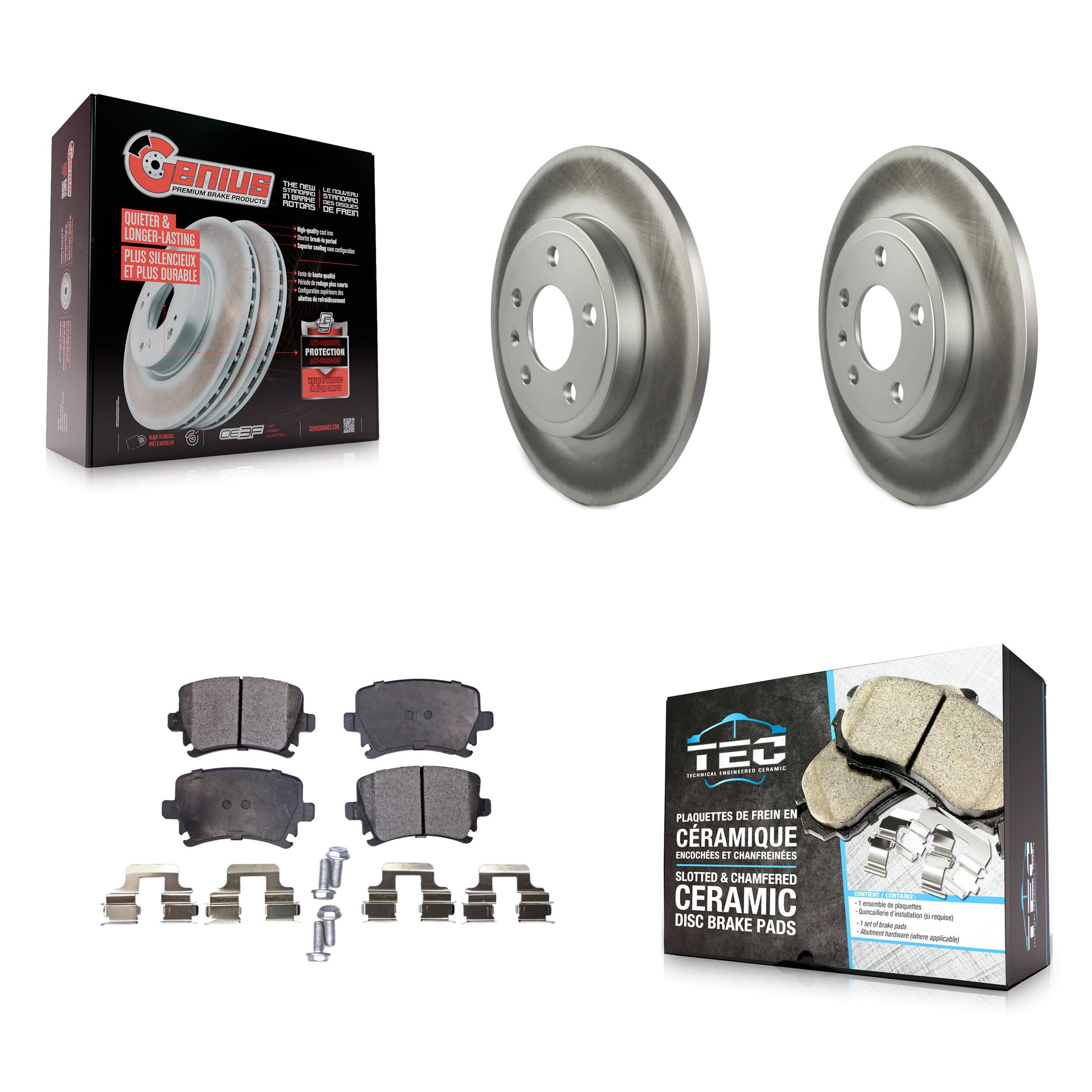 Transit Auto KGT-101539 Disc Brake Kit for 2005-2009 Audi A4, Audi A4 Quattro - Rear