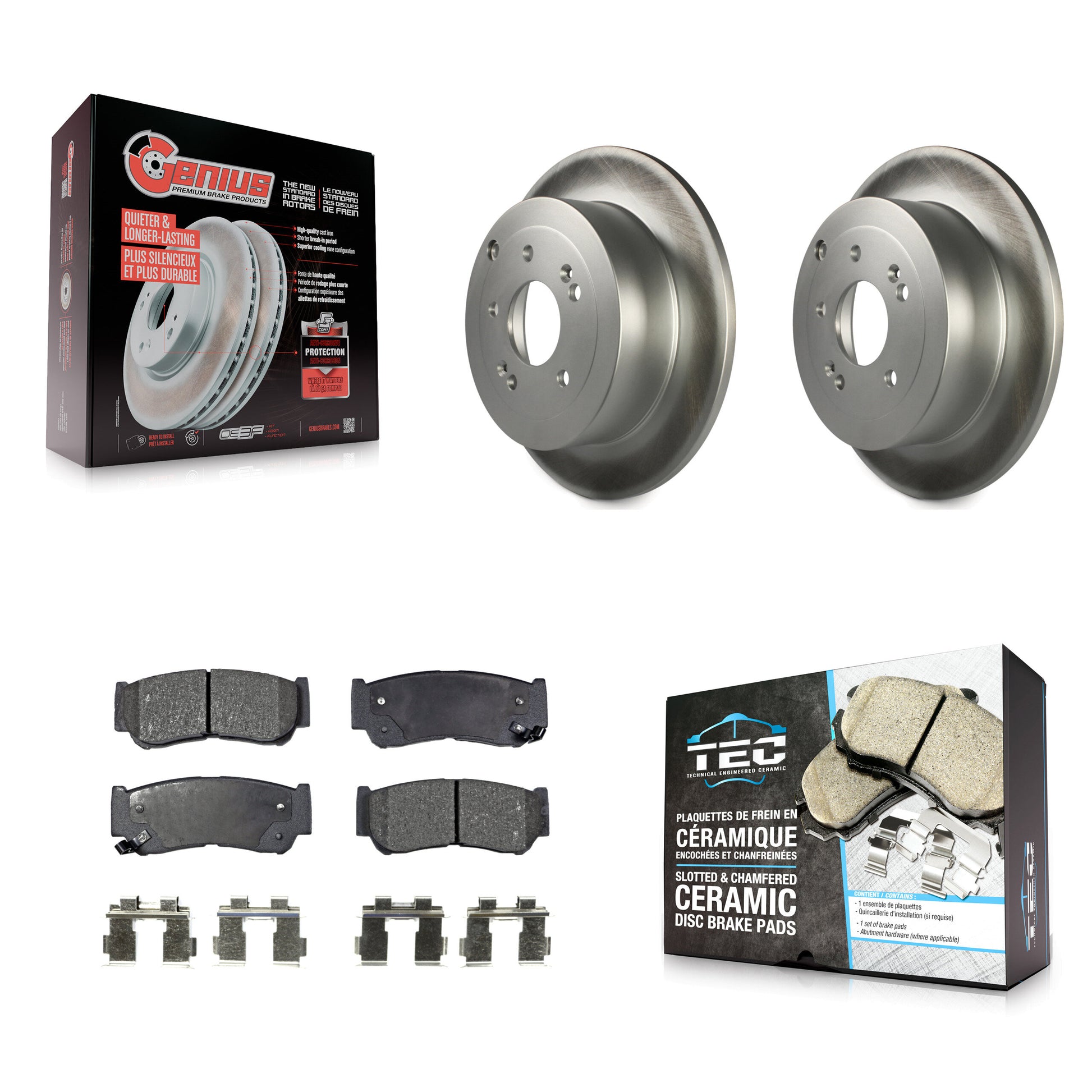 Transit Auto KGT-101543 Disc Brake Kit for 2007-2009 Hyundai Santa Fe - Rear