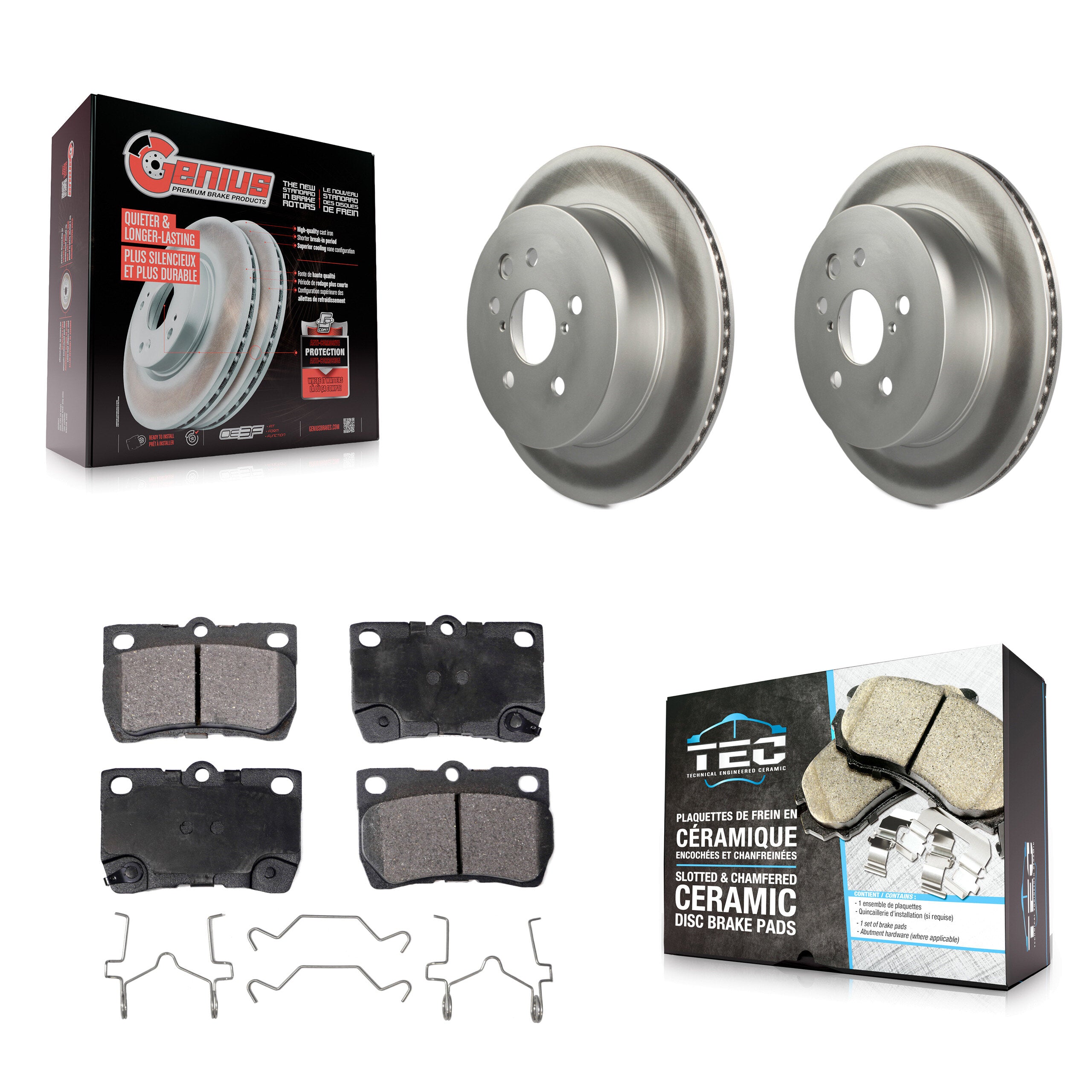 Transit Auto KGT-101546 Disc Brake Kit for 2006-2013 Lexus IS350, Lexus IS250 and More - Rear