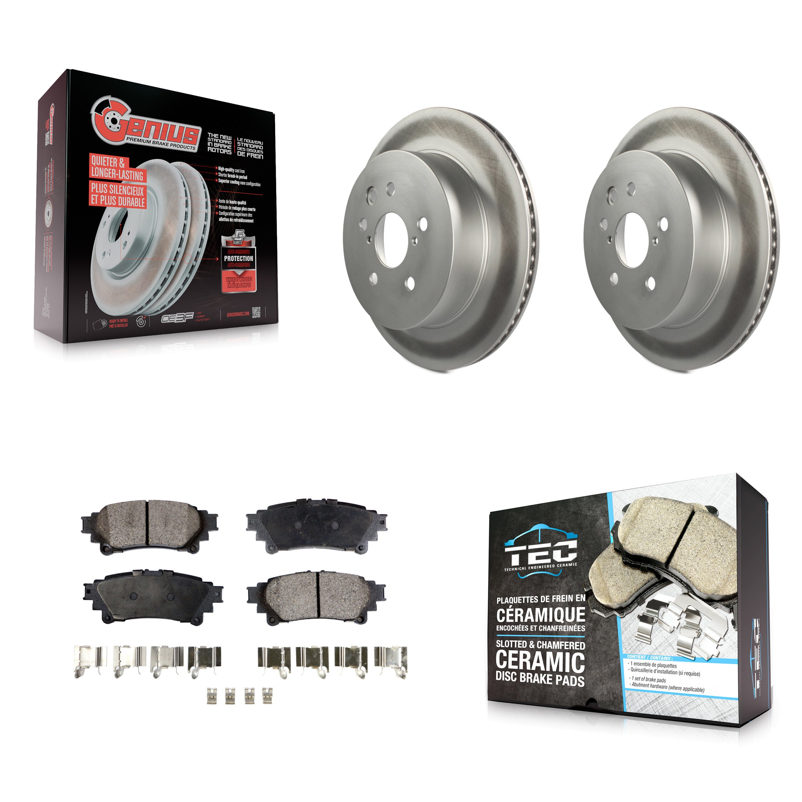 Transit Auto KGT-101547 Disc Brake Kit for 2014-2015 Lexus IS250, Lexus IS350 - Rear