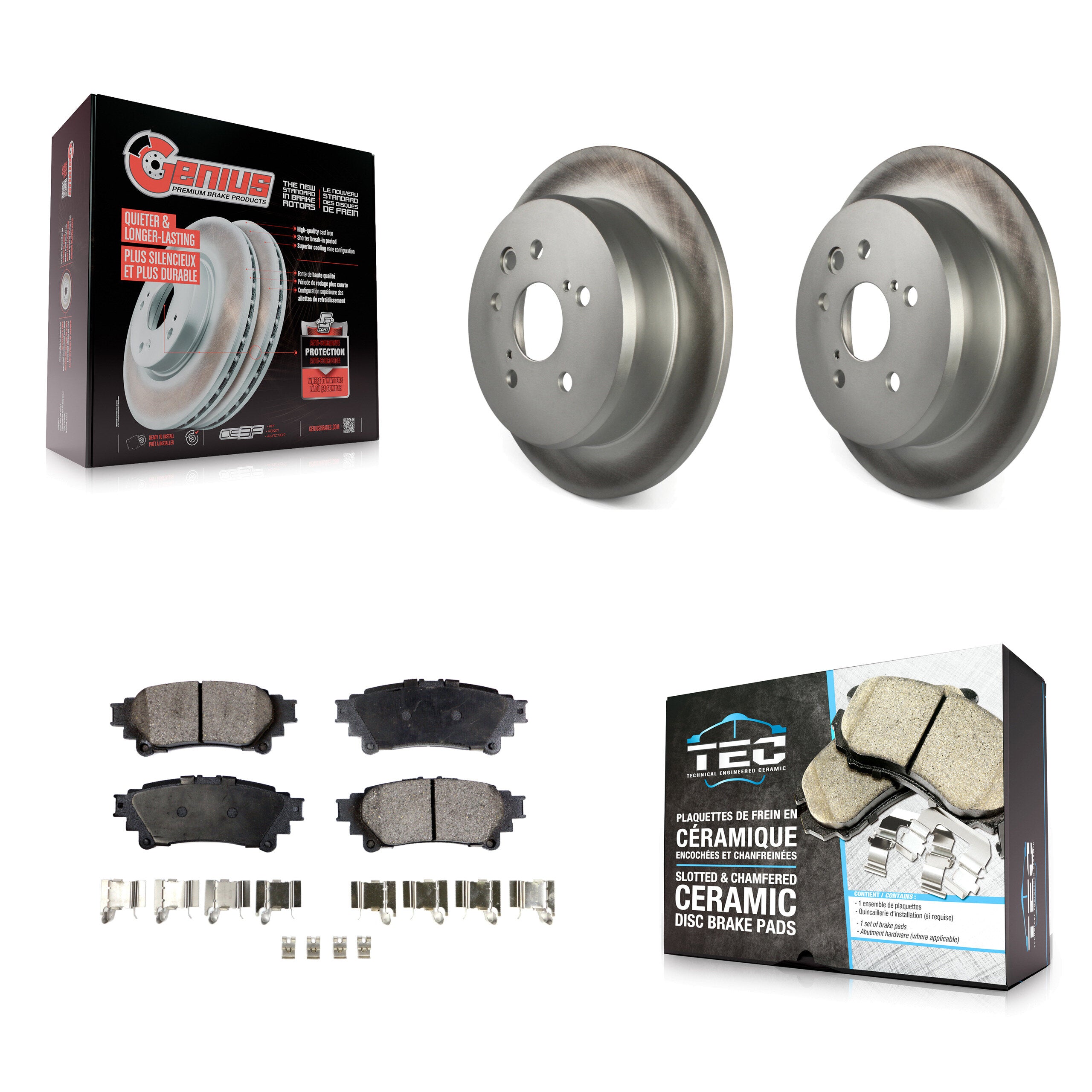 Transit Auto KGT-101549 Disc Brake Kit for 2014-2015 Lexus IS250 - Rear