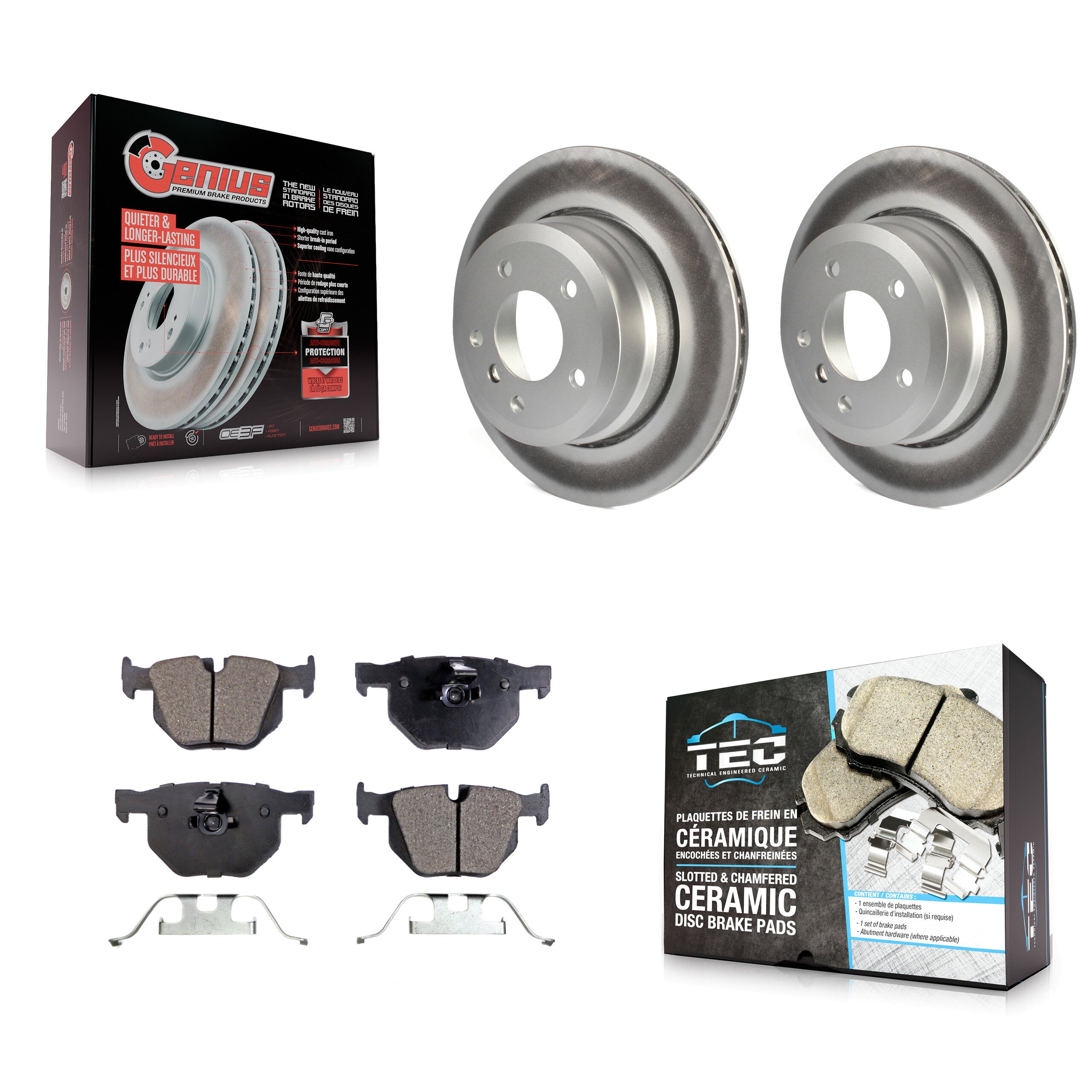 Transit Auto KGT-101553 Disc Brake Kit for 2006-2010 BMW 528i, BMW 528i xDrive and More - Rear