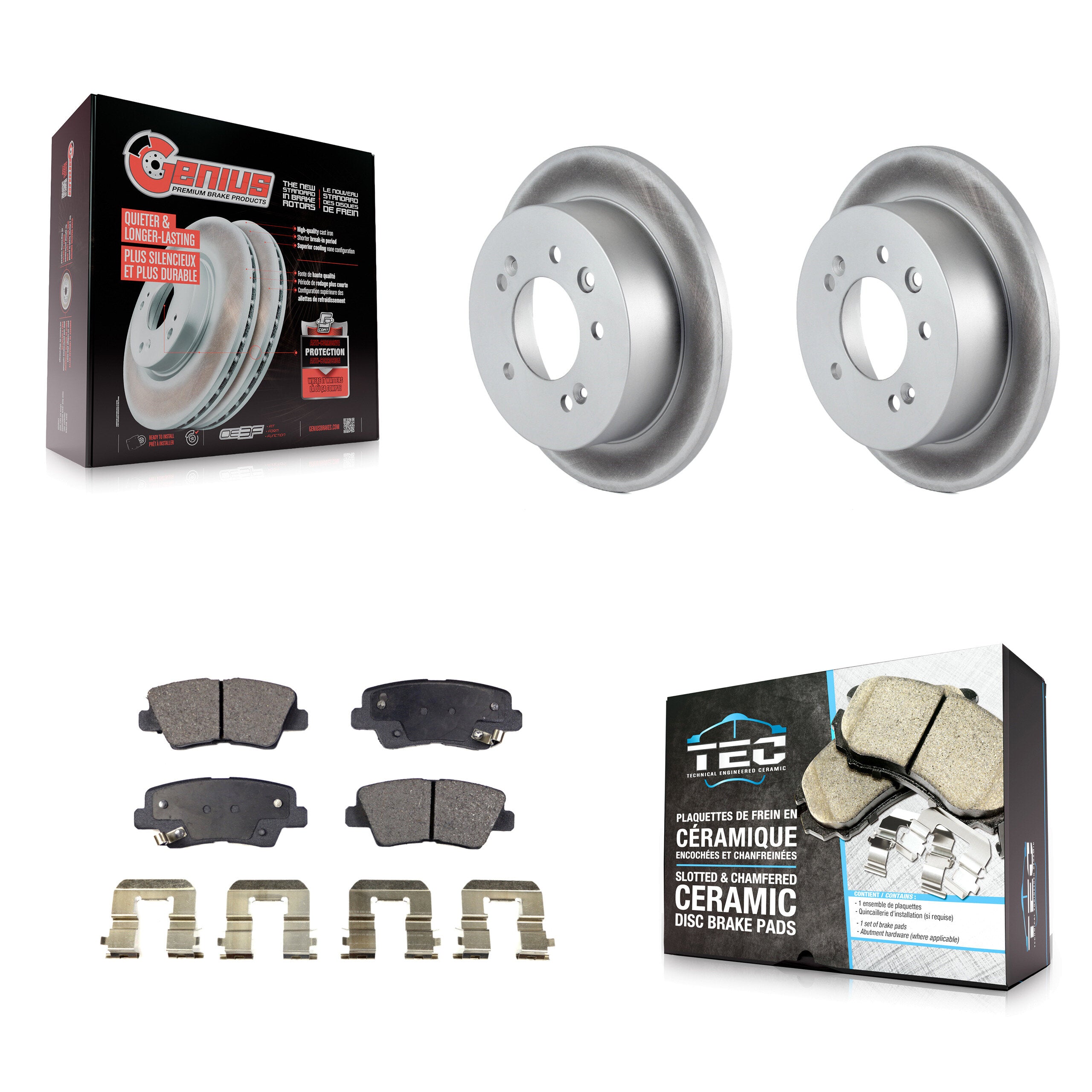 Transit Auto KGT-101554 Disc Brake Kit for 2010 Hyundai Elantra - Rear