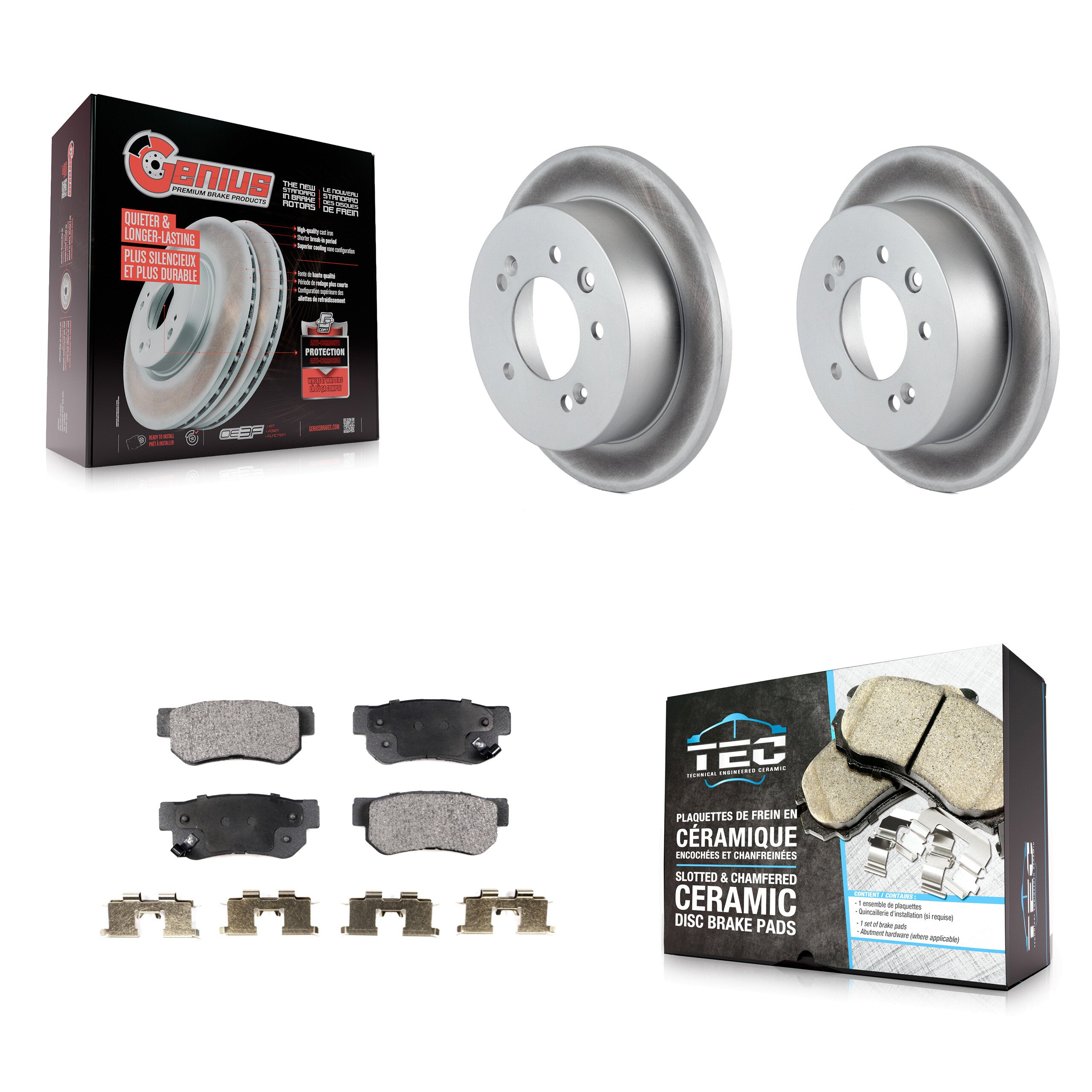 Transit Auto KGT-101555 Disc Brake Kit for 2007-2010 Hyundai Elantra - Rear