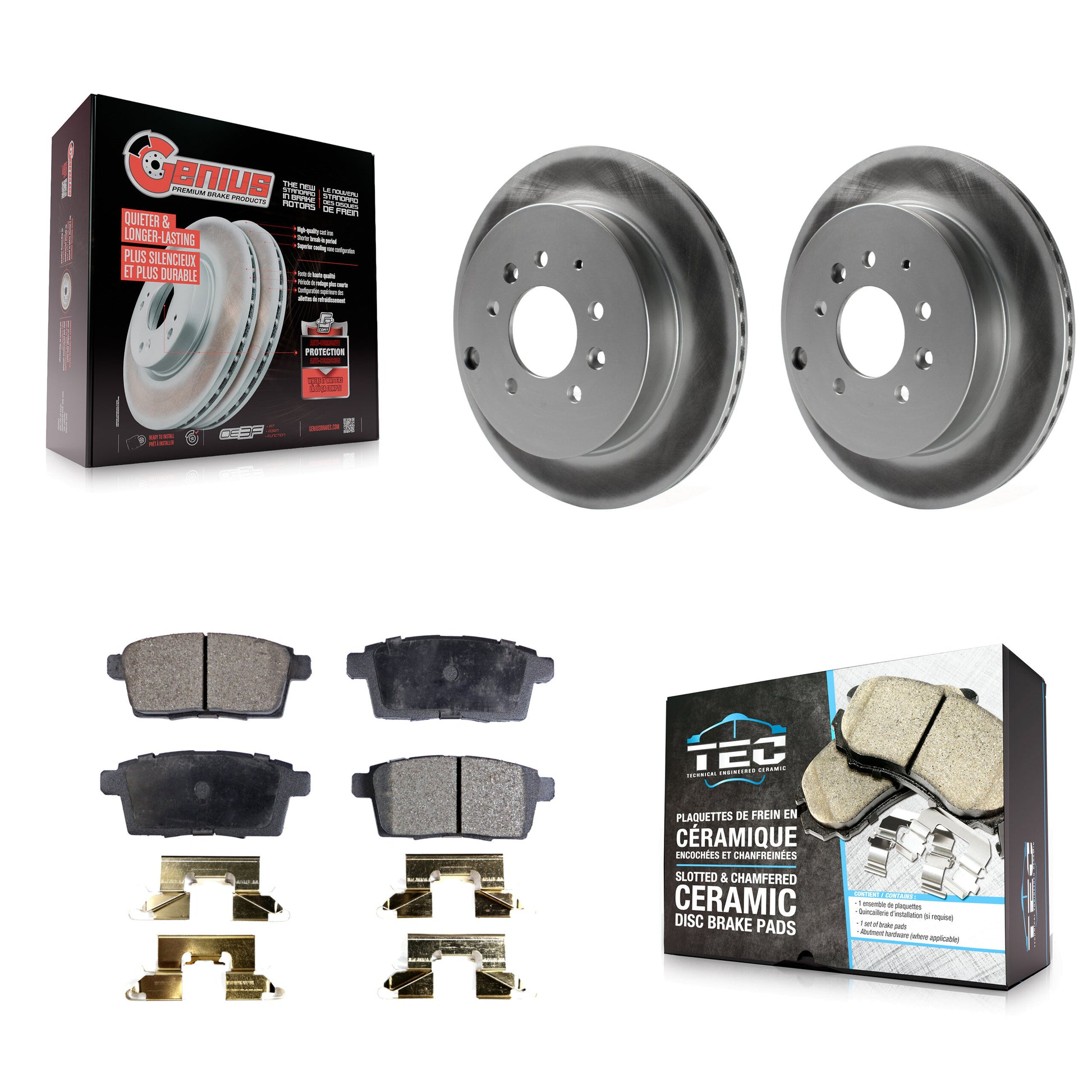 Transit Auto KGT-101557 Disc Brake Kit for 2007-2012 Ford Edge, Lincoln MKX, Mazda CX-7 - Rear