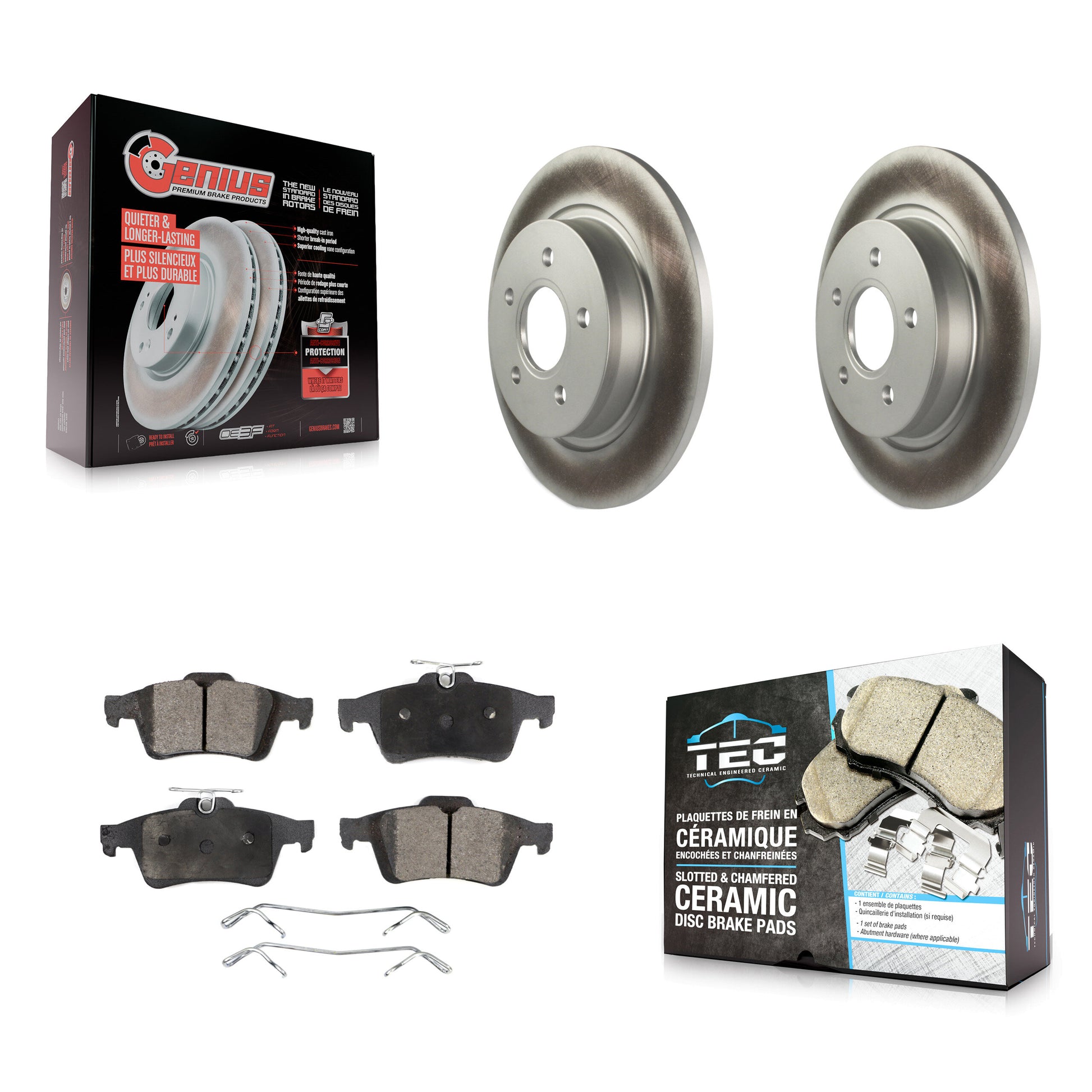Transit Auto KGT-101559 Disc Brake Kit for 2004-2013 Volvo C30, Volvo C70 and More - Rear