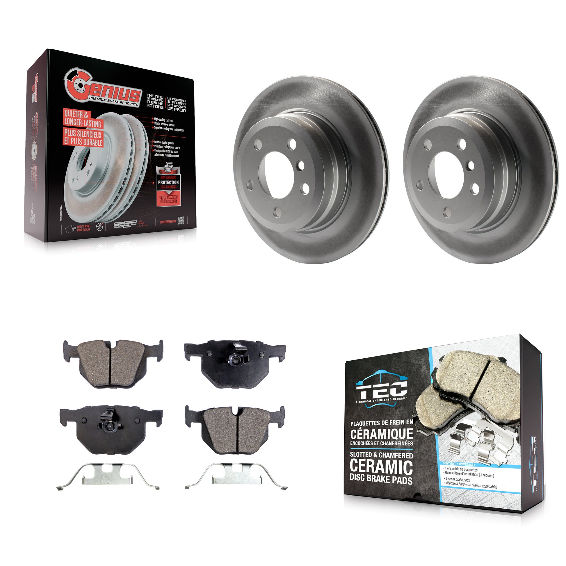 Transit Auto KGT-101566 Disc Brake Kit for 2007-2019 BMW X5, BMW X6 - Rear