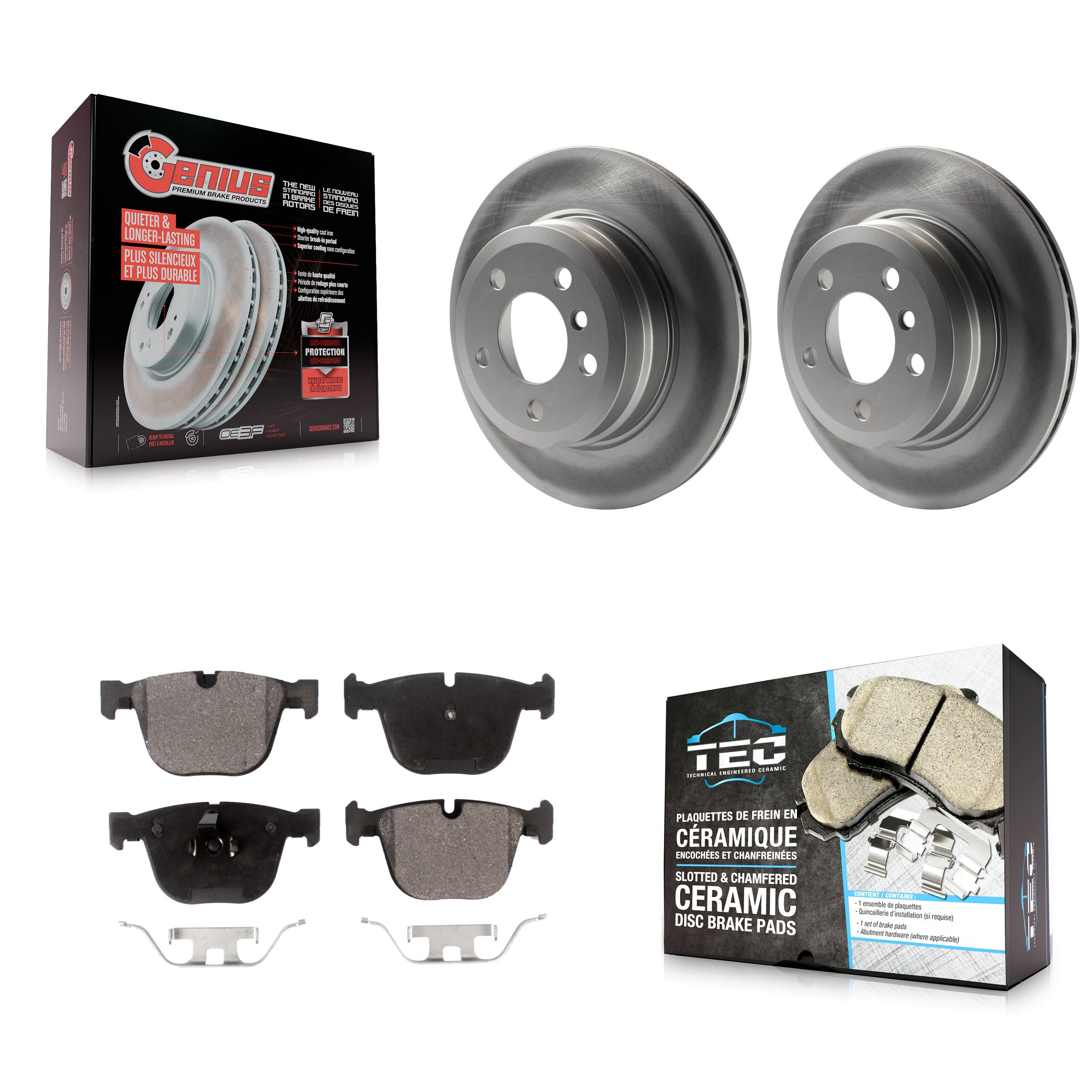 Transit Auto KGT-101567 Disc Brake Kit for 2009 BMW X6 - Rear