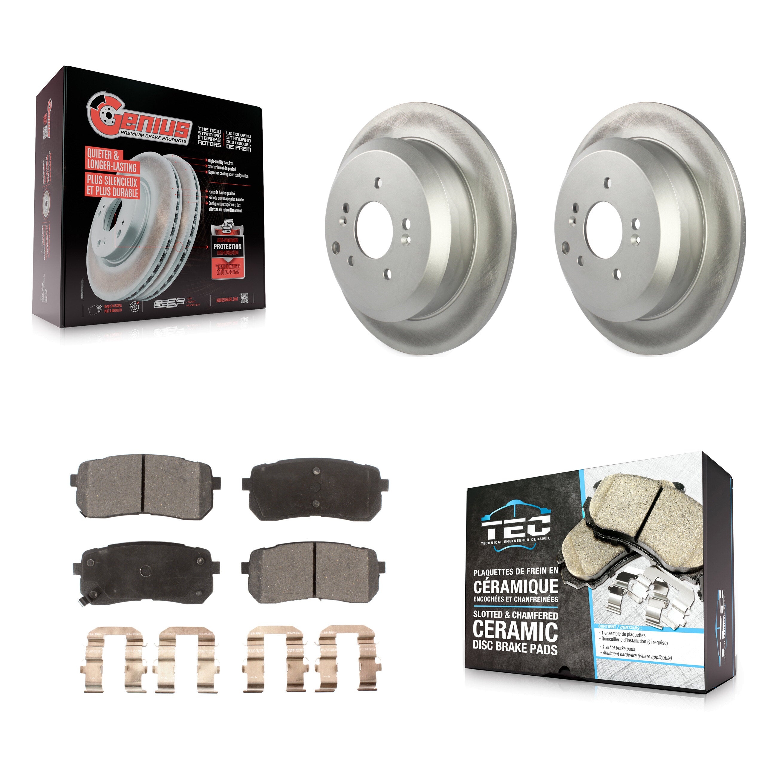 Transit Auto KGT-101570 Disc Brake Kit for 2007-2012 Hyundai Veracruz - Rear