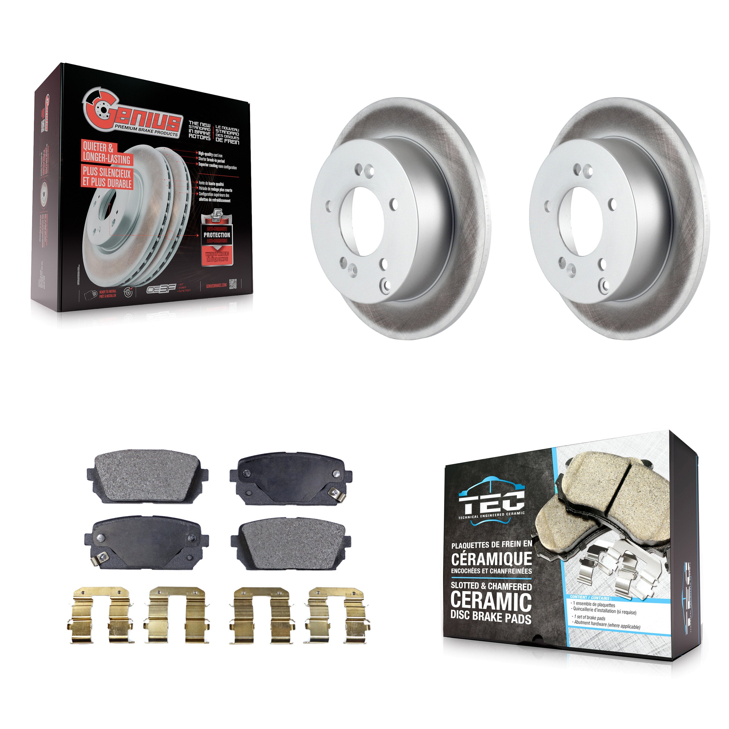 Transit Auto KGT-101571 Disc Brake Kit for 2007-2012 Kia Rondo - Rear