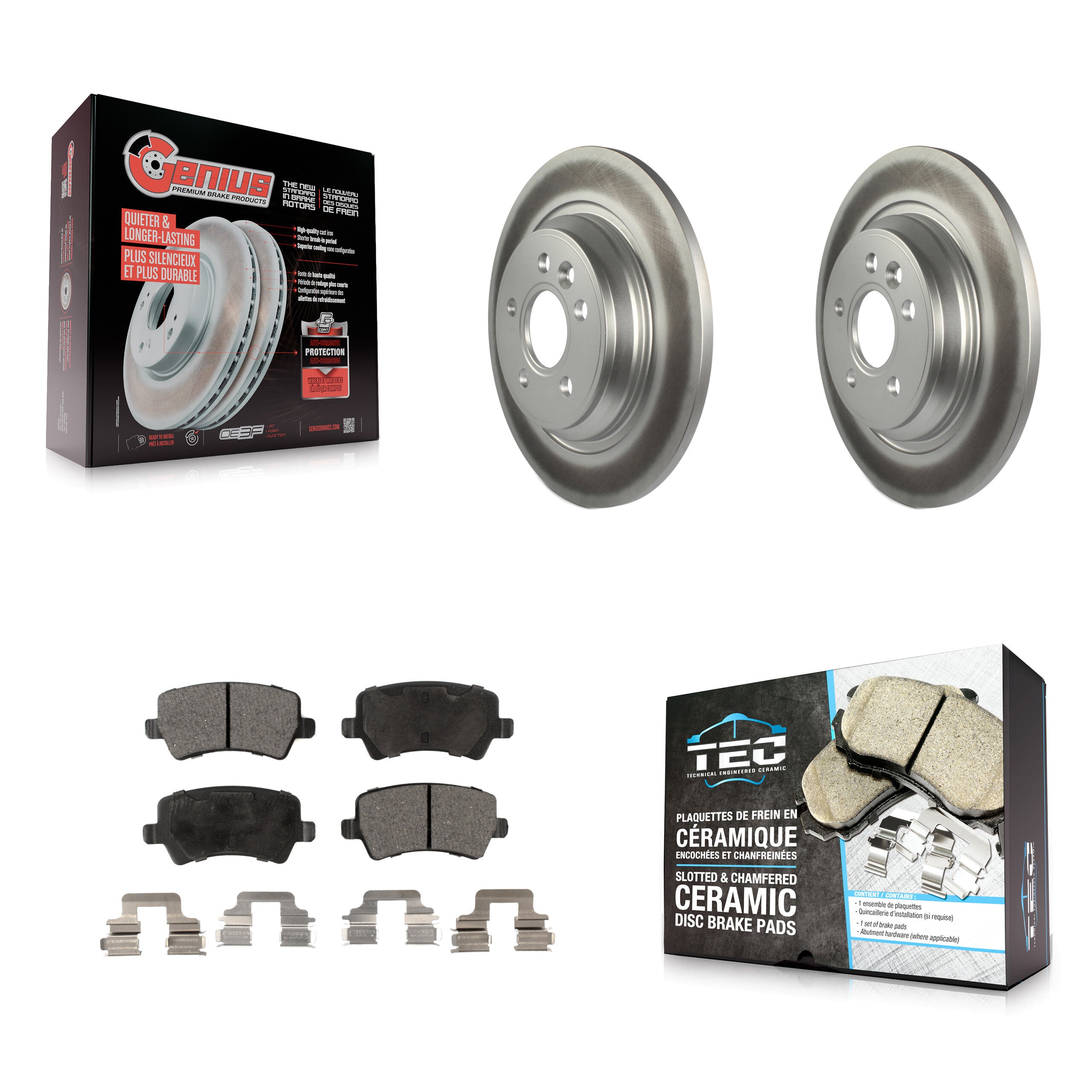 Transit Auto KGT-101573 Disc Brake Kit for 2007-2018 Volvo S60, Volvo V60 and More - Rear