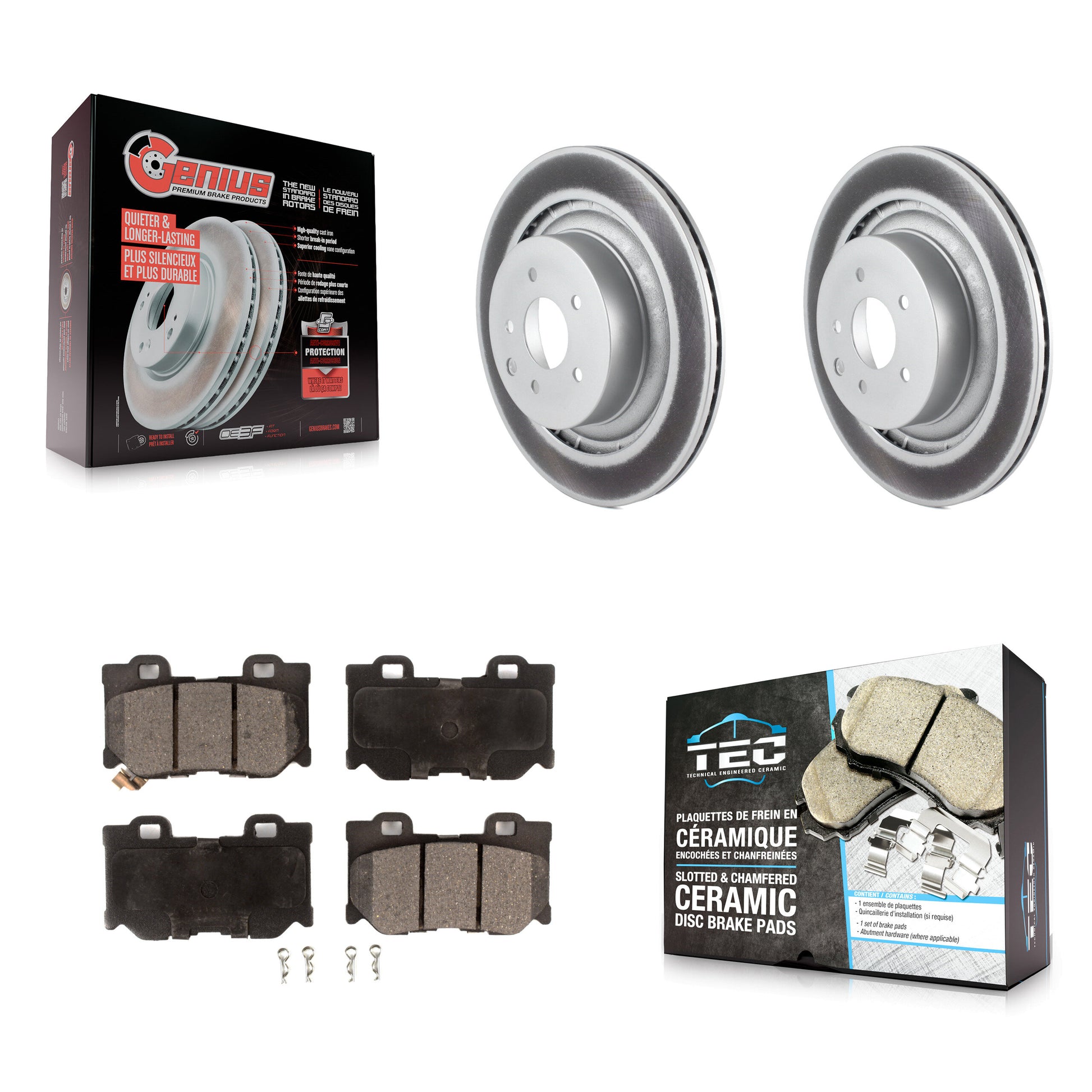 Transit Auto KGT-101584 Disc Brake Kit for 2009-2020 INFINITI Q60, INFINITI G37, Nissan 370Z - Rear