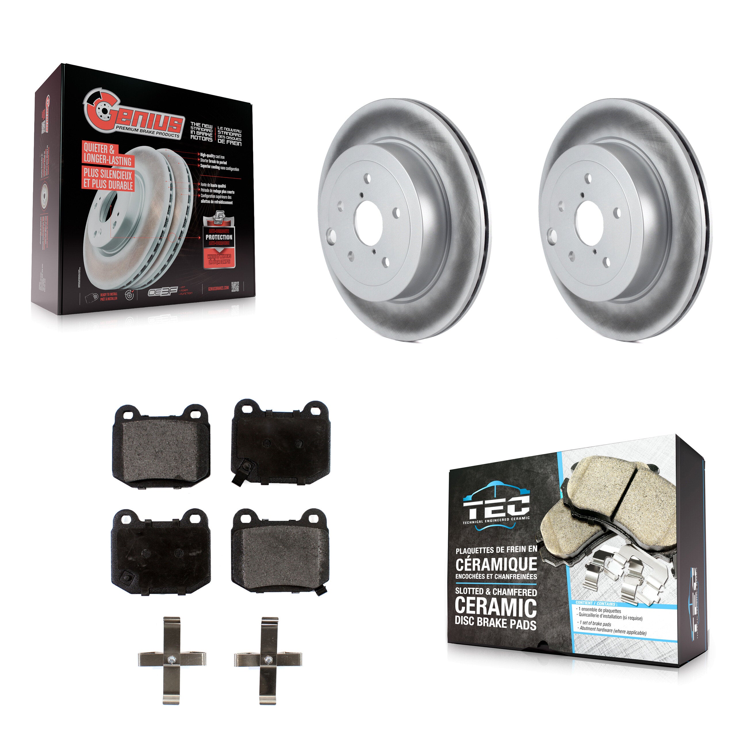 Transit Auto KGT-101587 Disc Brake Kit for 2008-2017 Subaru WRX STI, Subaru Impreza - Rear