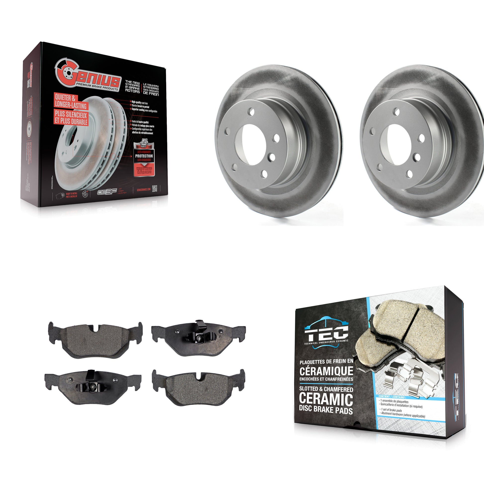 Transit Auto KGT-101589 Disc Brake Kit for 2008-2013 BMW 128i - Rear