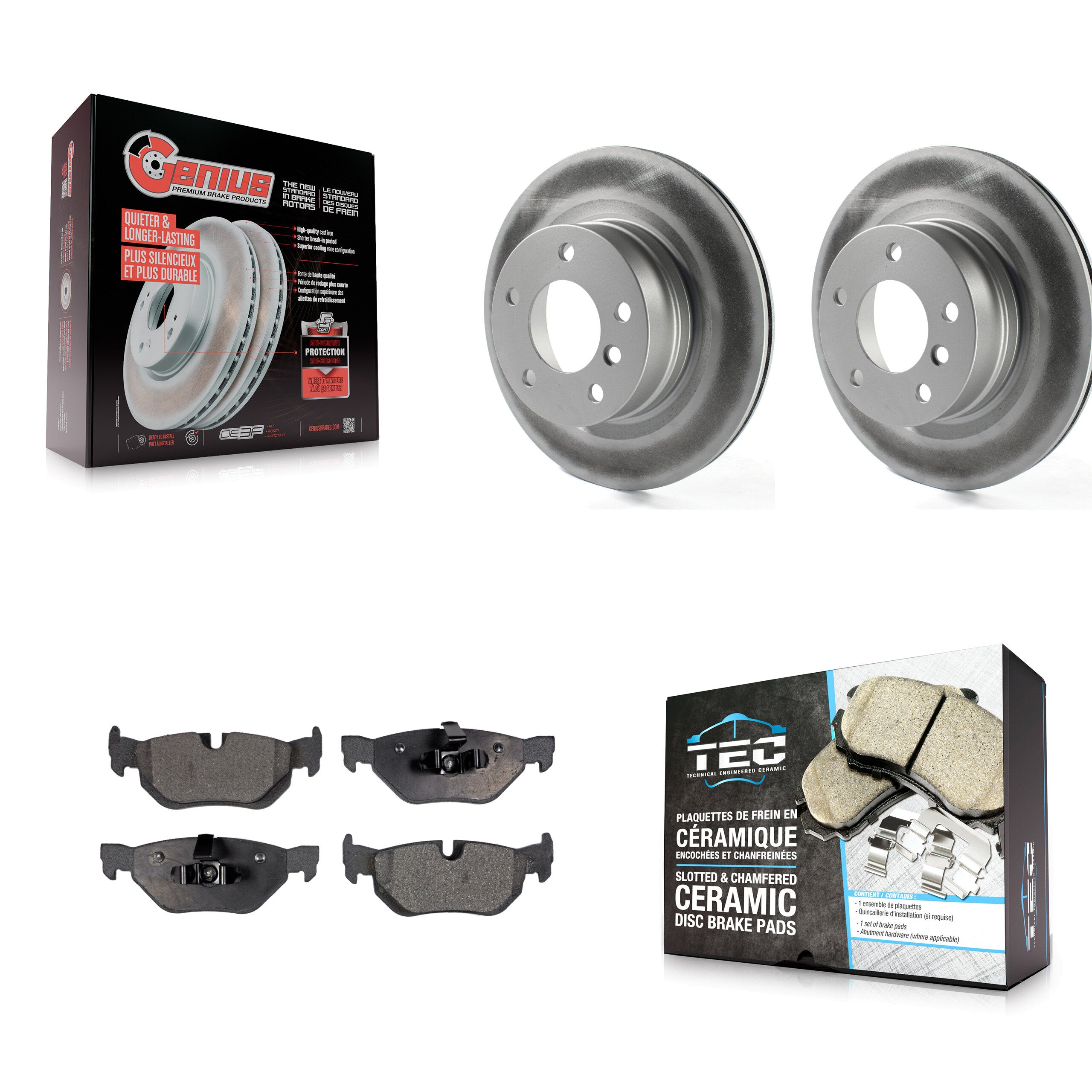 Transit Auto KGT-101589 Disc Brake Kit for 2008-2013 BMW 128i - Rear