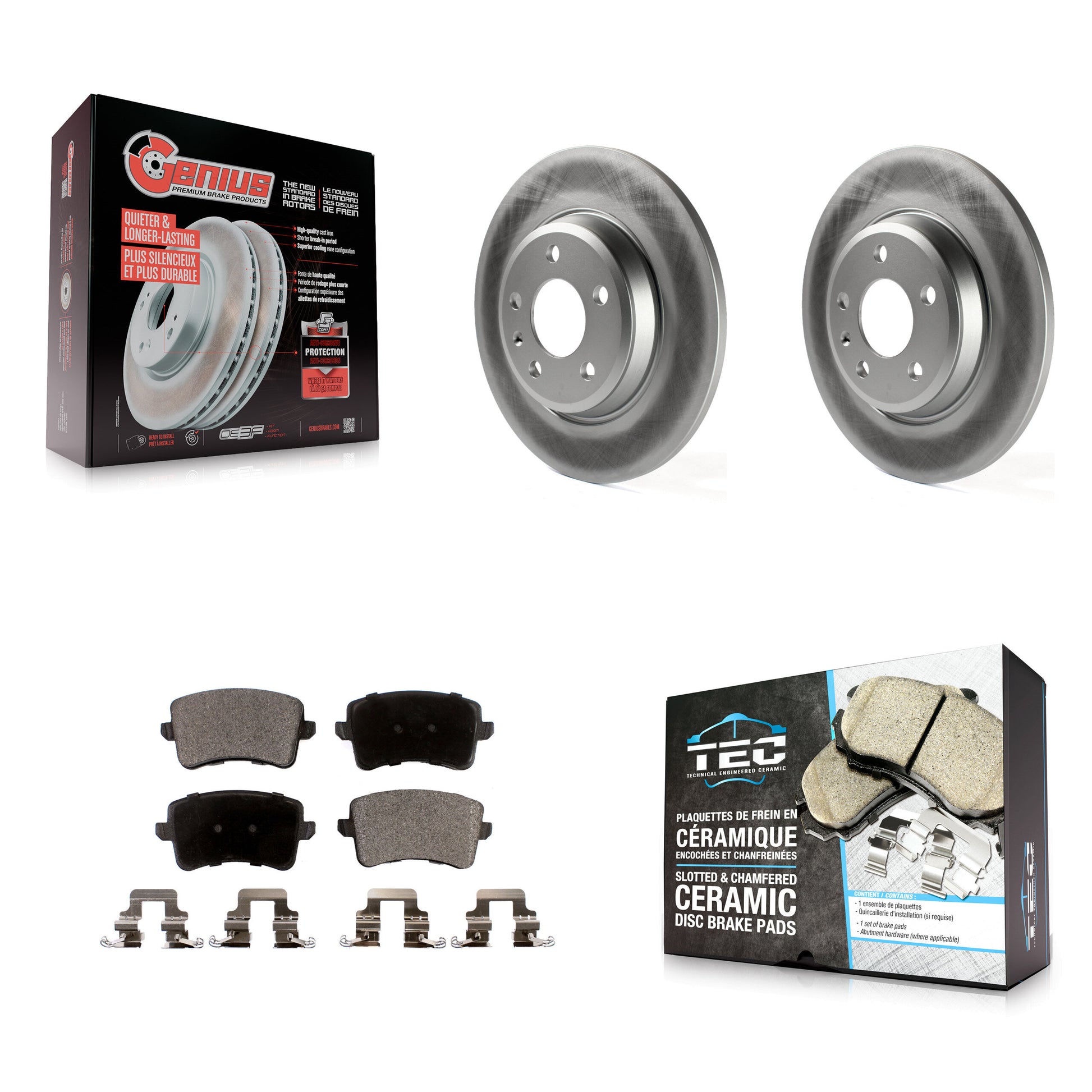 Transit Auto KGT-101590 Disc Brake Kit for 2008-2017 Audi Q5, Audi A4 allroad and More - Rear