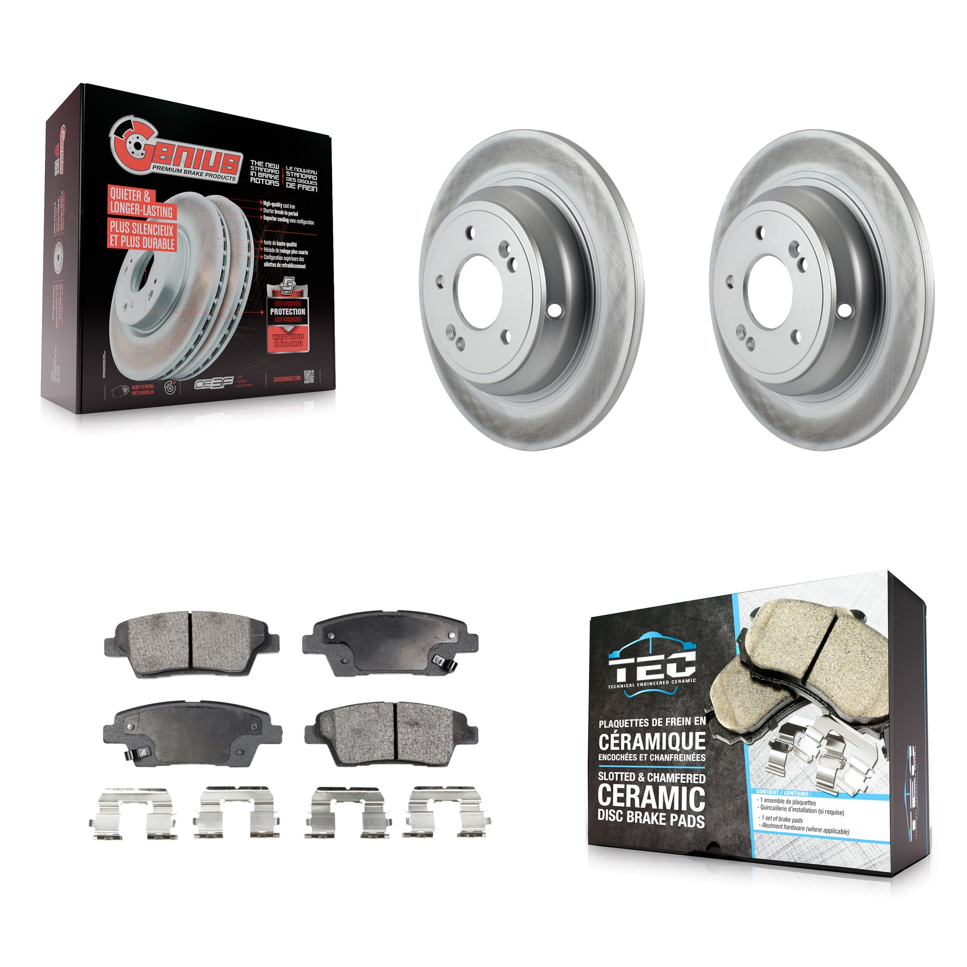 Transit Auto KGT-101593 Disc Brake Kit for 2010-2017 Genesis G80, Kia K900, Hyundai Genesis - Rear