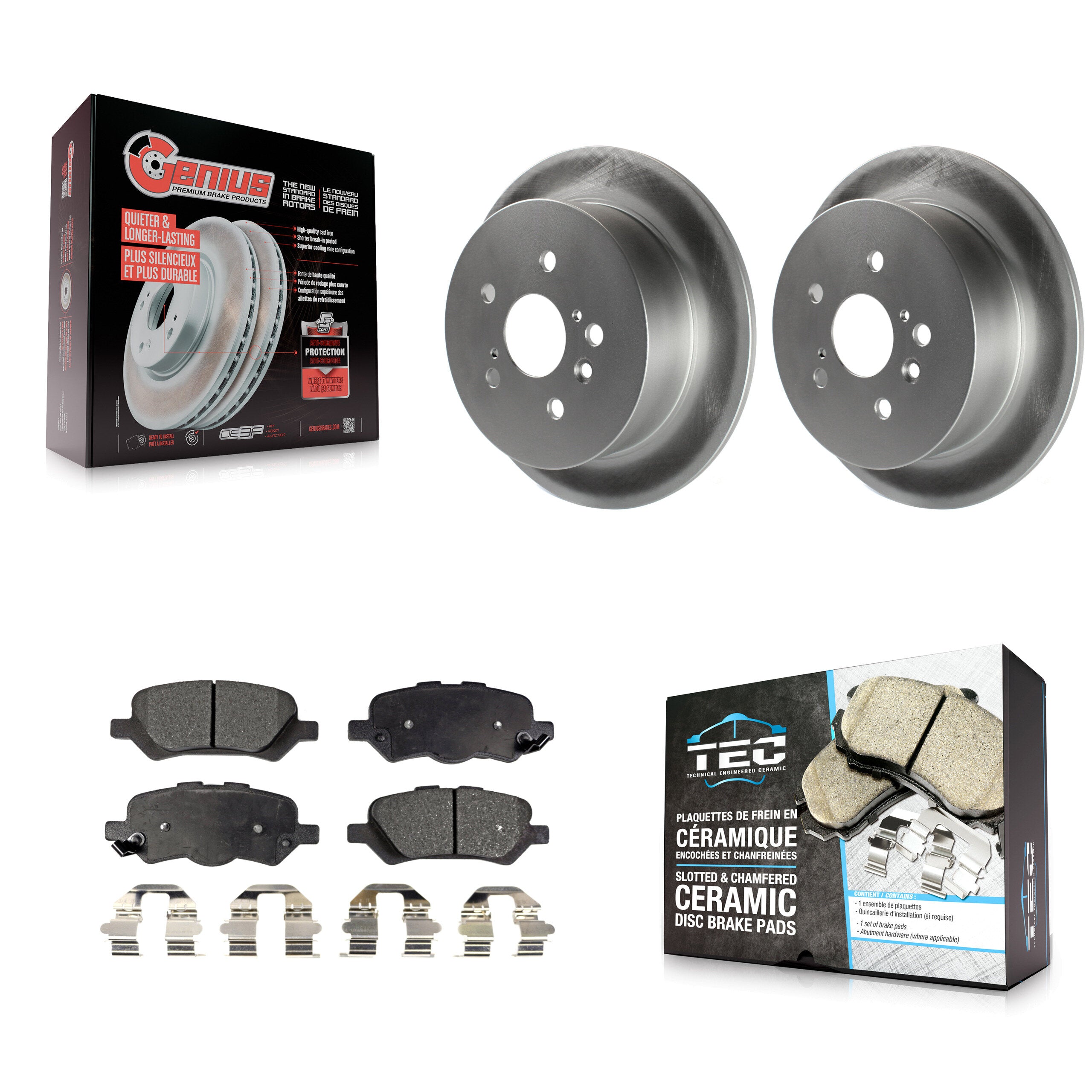 Transit Auto KGT-101595 Disc Brake Kit for 2009-2016 Toyota Venza - Rear