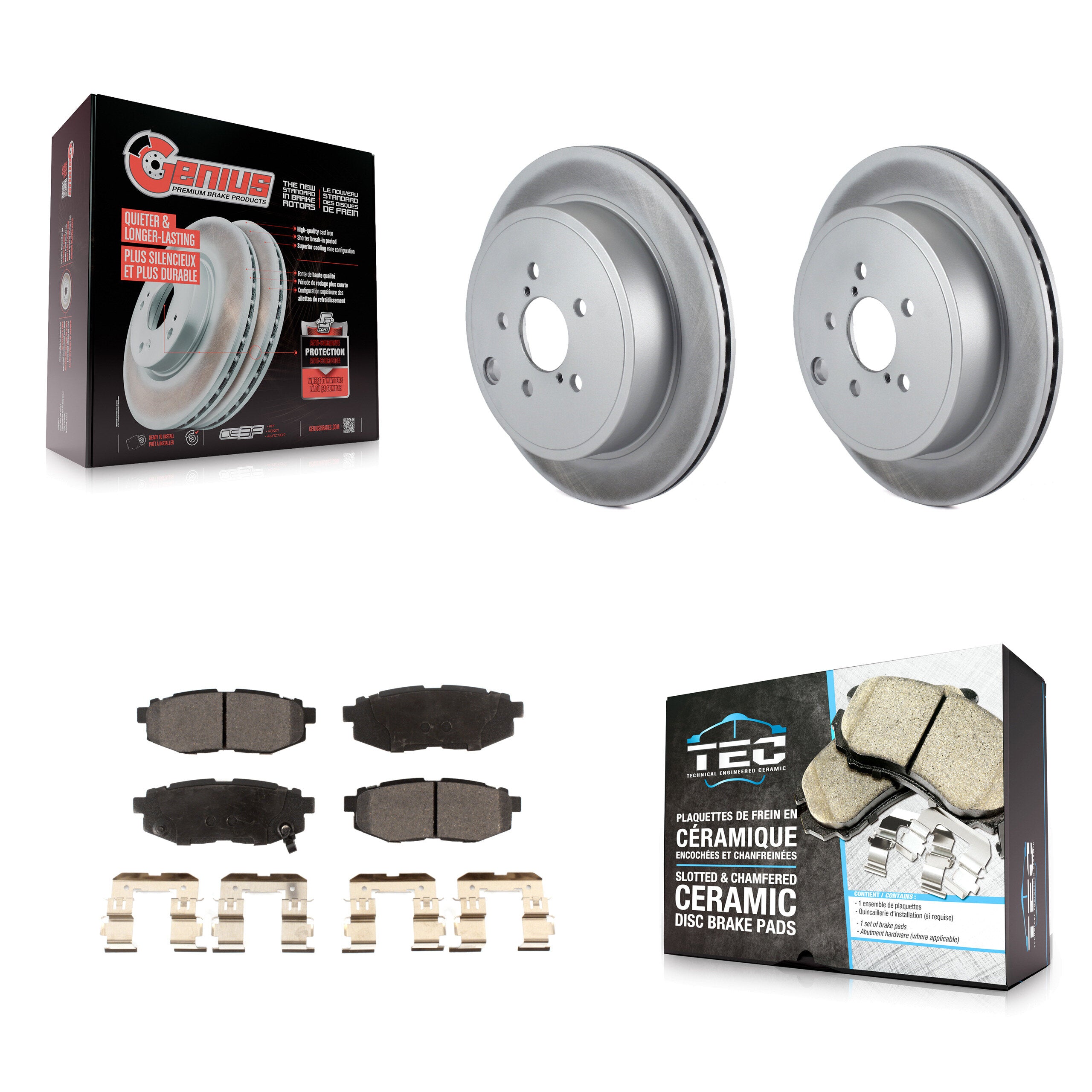 Transit Auto KGT-101608 Disc Brake Kit for 2010-2024 Subaru BRZ, Toyota GR86 and More - Rear