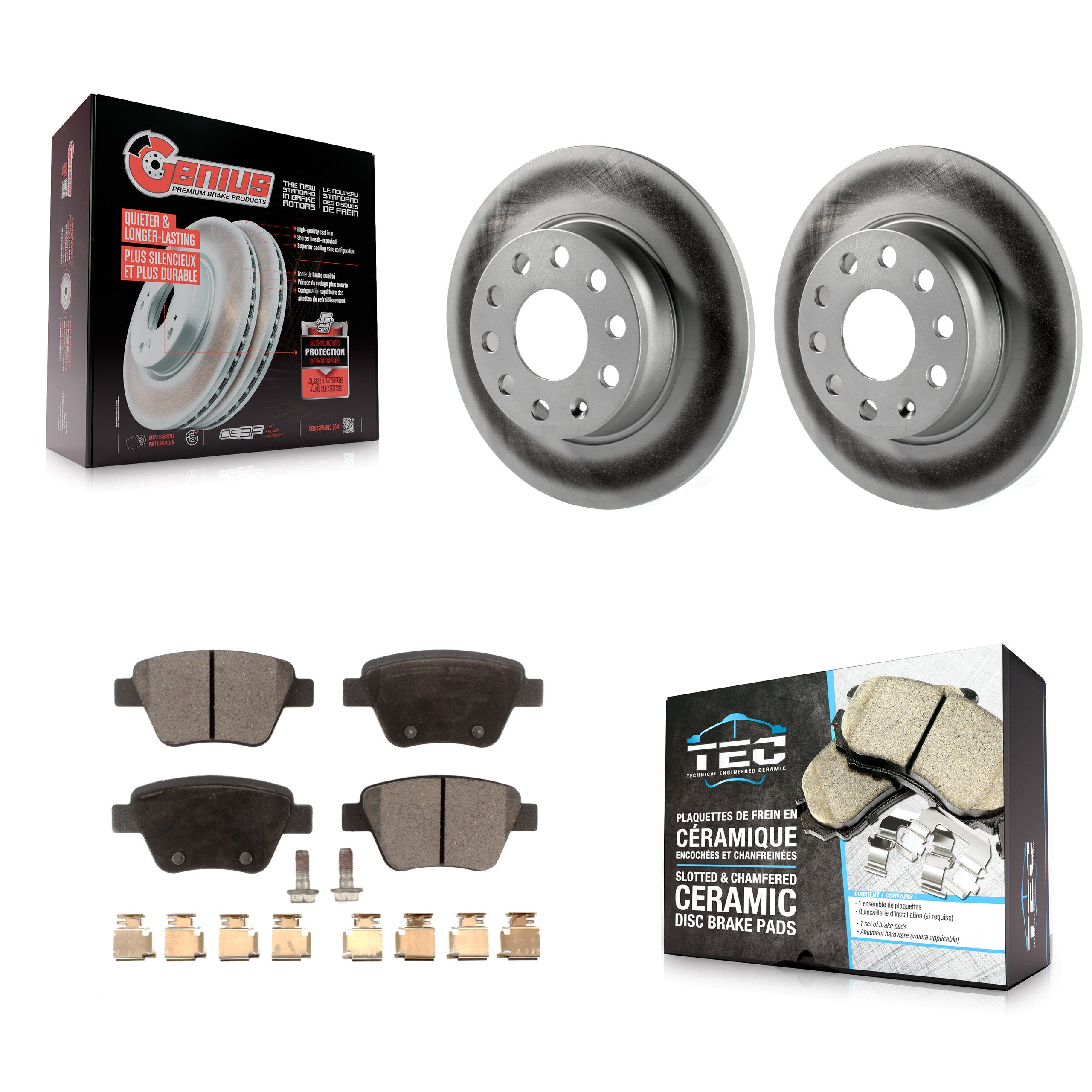 Transit Auto KGT-101612 Disc Brake Kit for 2009-2019 Volkswagen GTI, Volkswagen Beetle and More - Rear