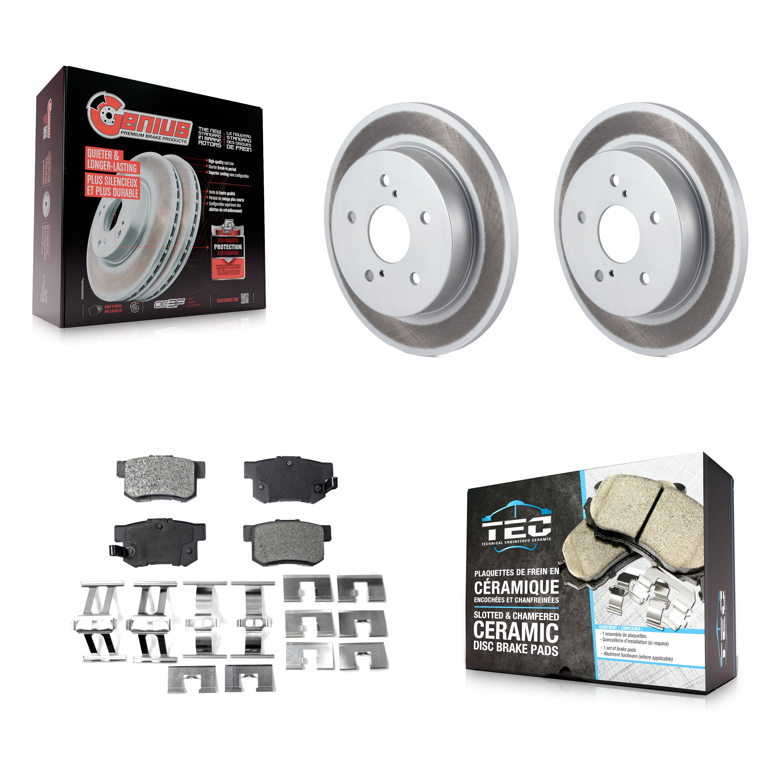 Transit Auto KGT-101616 Disc Brake Kit for 2010-2013 Suzuki Kizashi - Rear