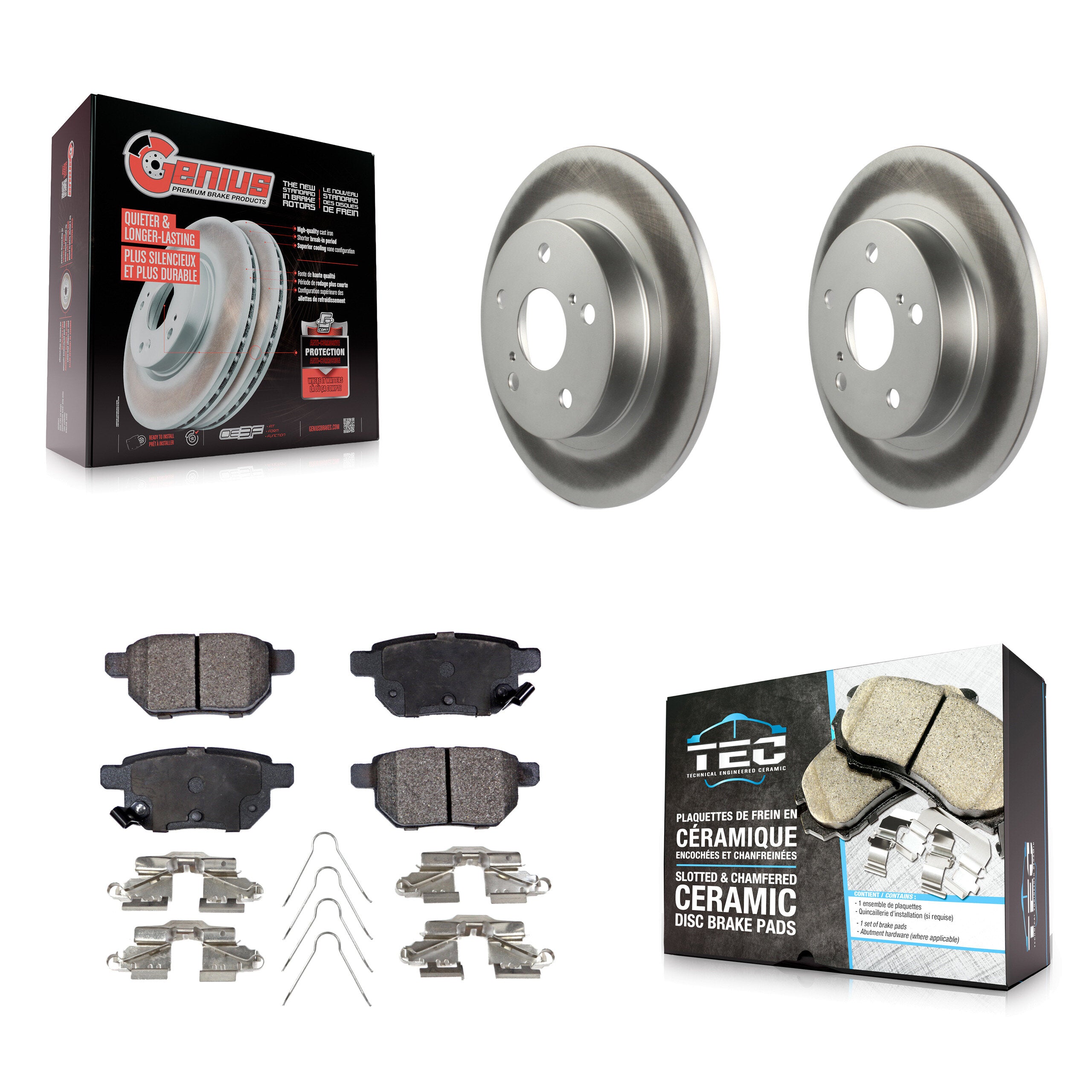 Transit Auto KGT-101617 Disc Brake Kit for 2011-2016 Scion tC - Rear