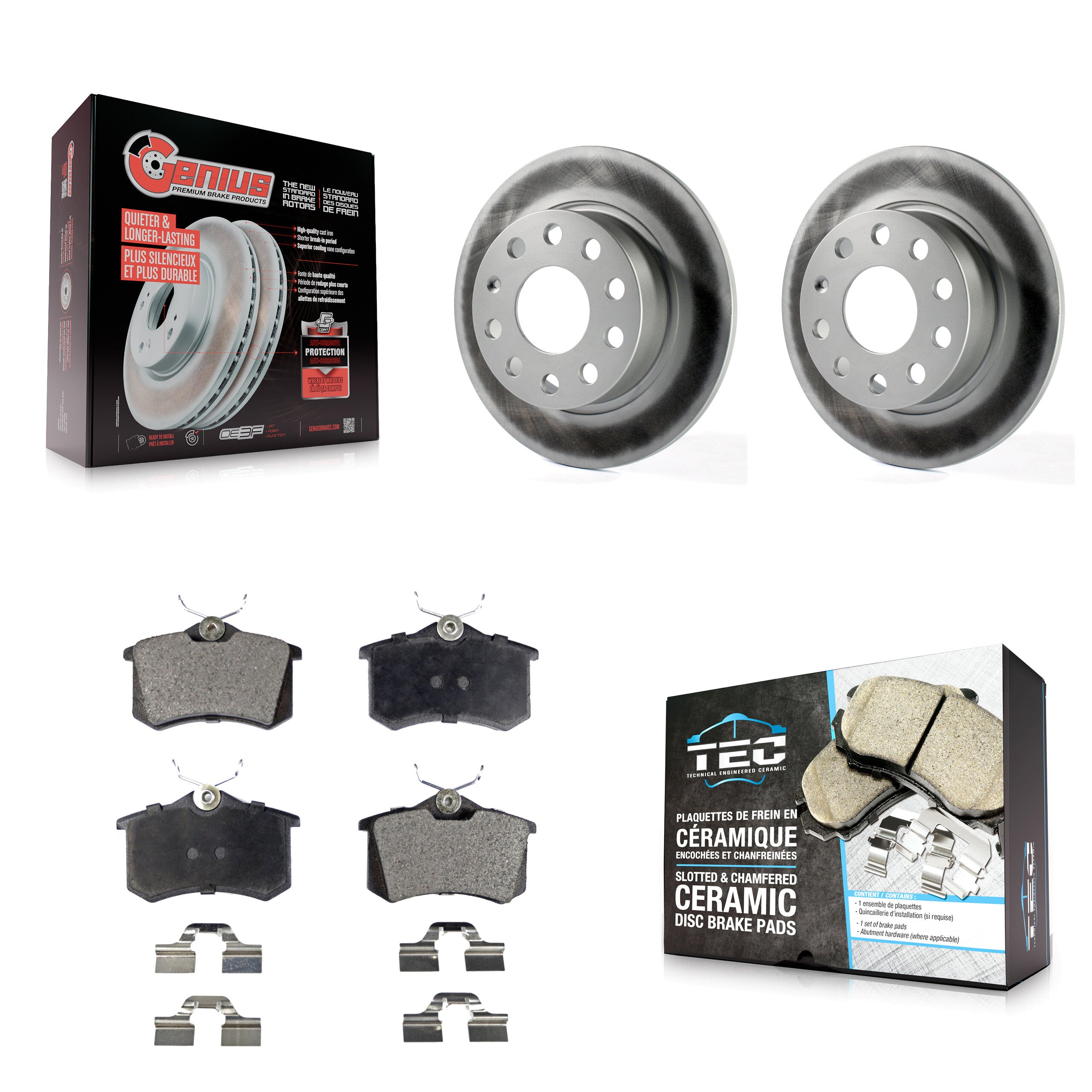Transit Auto KGT-101620 Disc Brake Kit for 2017-2019 Volkswagen Golf Alltrack - Rear