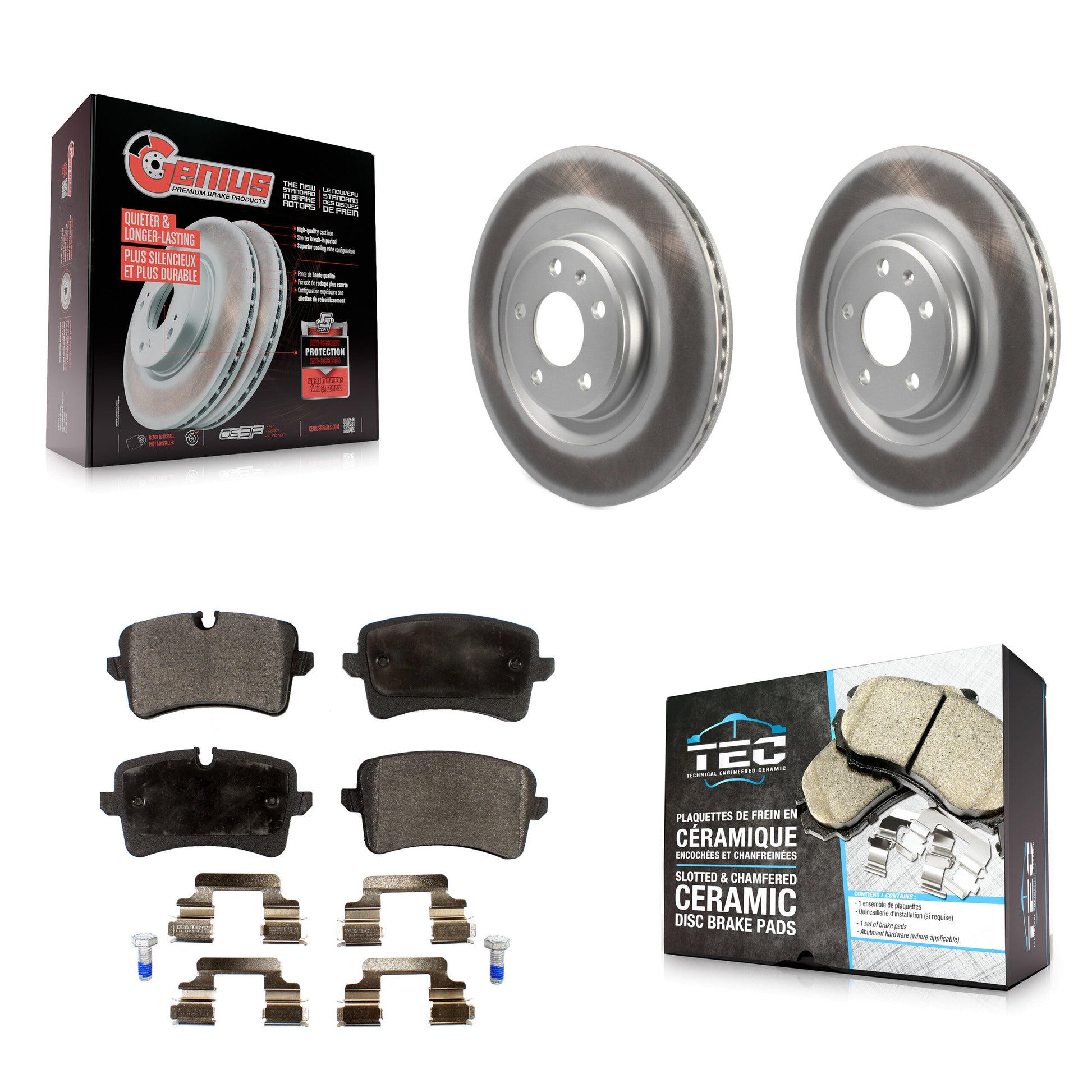 Transit Auto KGT-101623 Disc Brake Kit for 2011-2018 Porsche Macan, Audi A7 Quattro and More - Rear