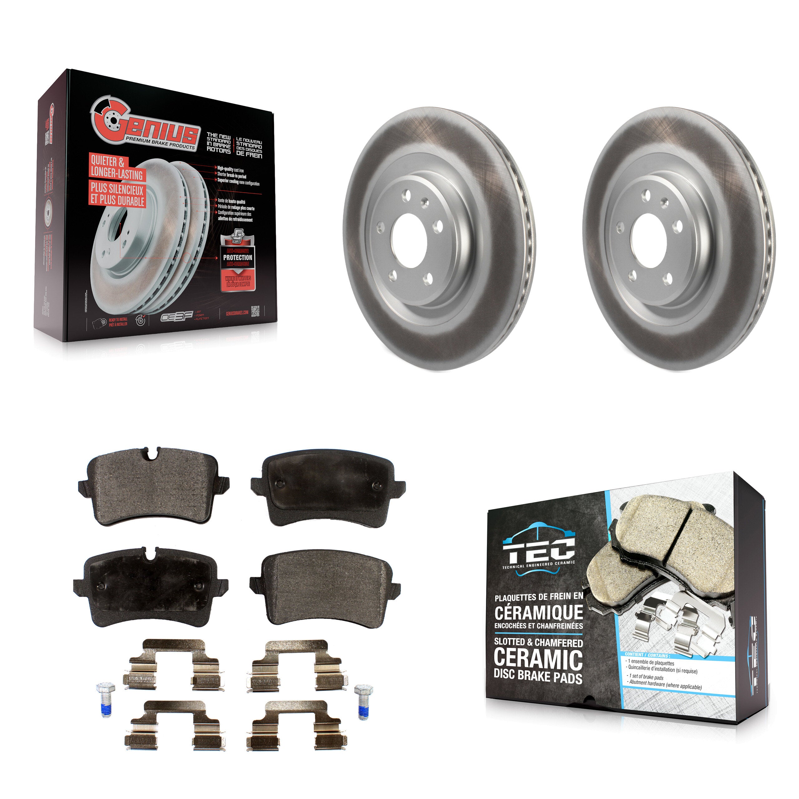 Transit Auto KGT-101623 Disc Brake Kit for 2011-2018 Porsche Macan, Audi A7 Quattro and More - Rear