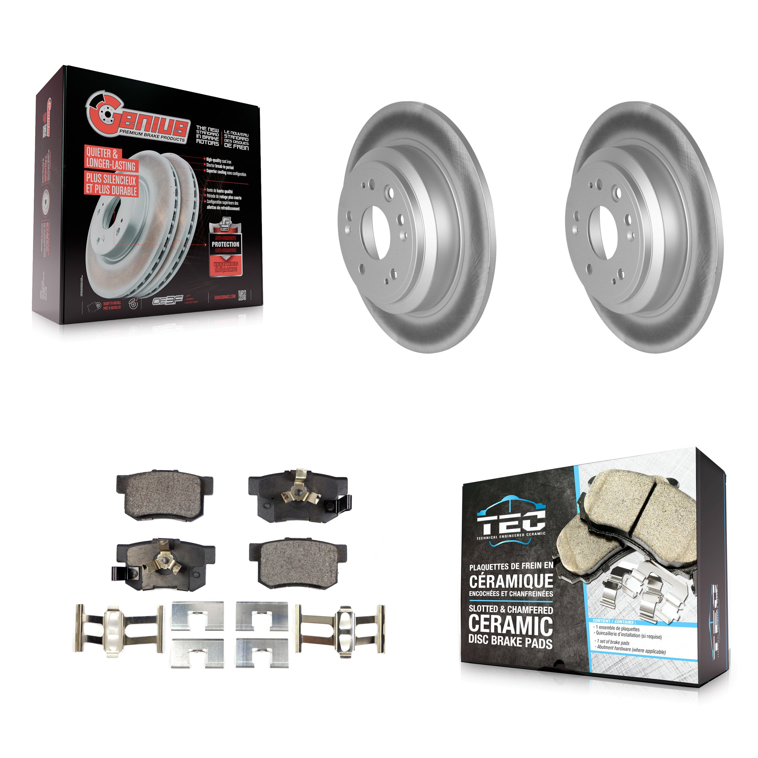 Transit Auto KGT-101625 Disc Brake Kit for 2010-2015 Honda Crosstour, Honda Accord Crosstour - Rear