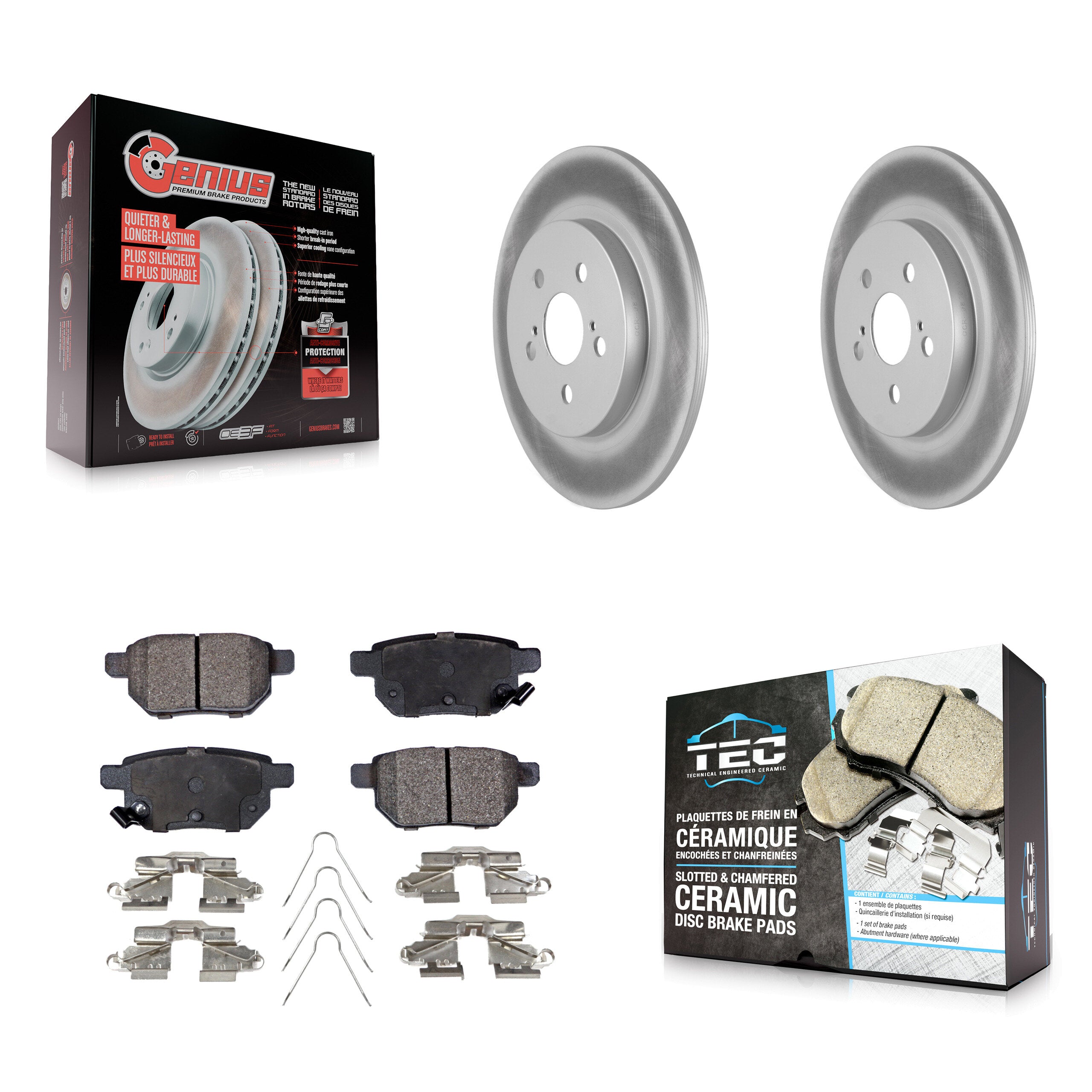 Transit Auto KGT-101626 Disc Brake Kit for 2011-2017 Lexus CT200h - Rear