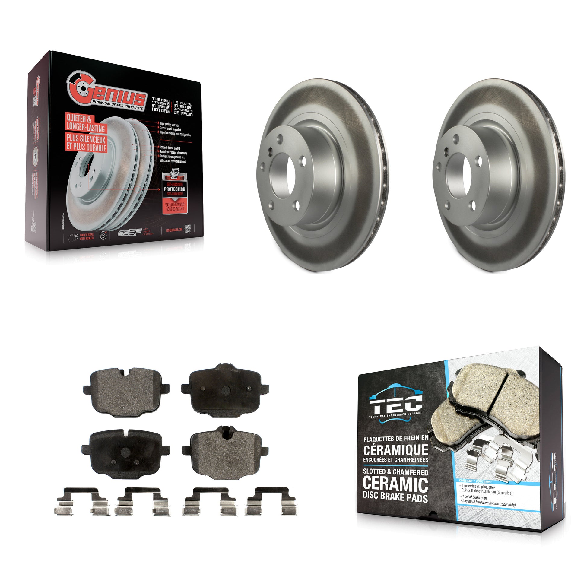 Transit Auto KGT-101627 Disc Brake Kit for 2012 BMW X3 - Rear